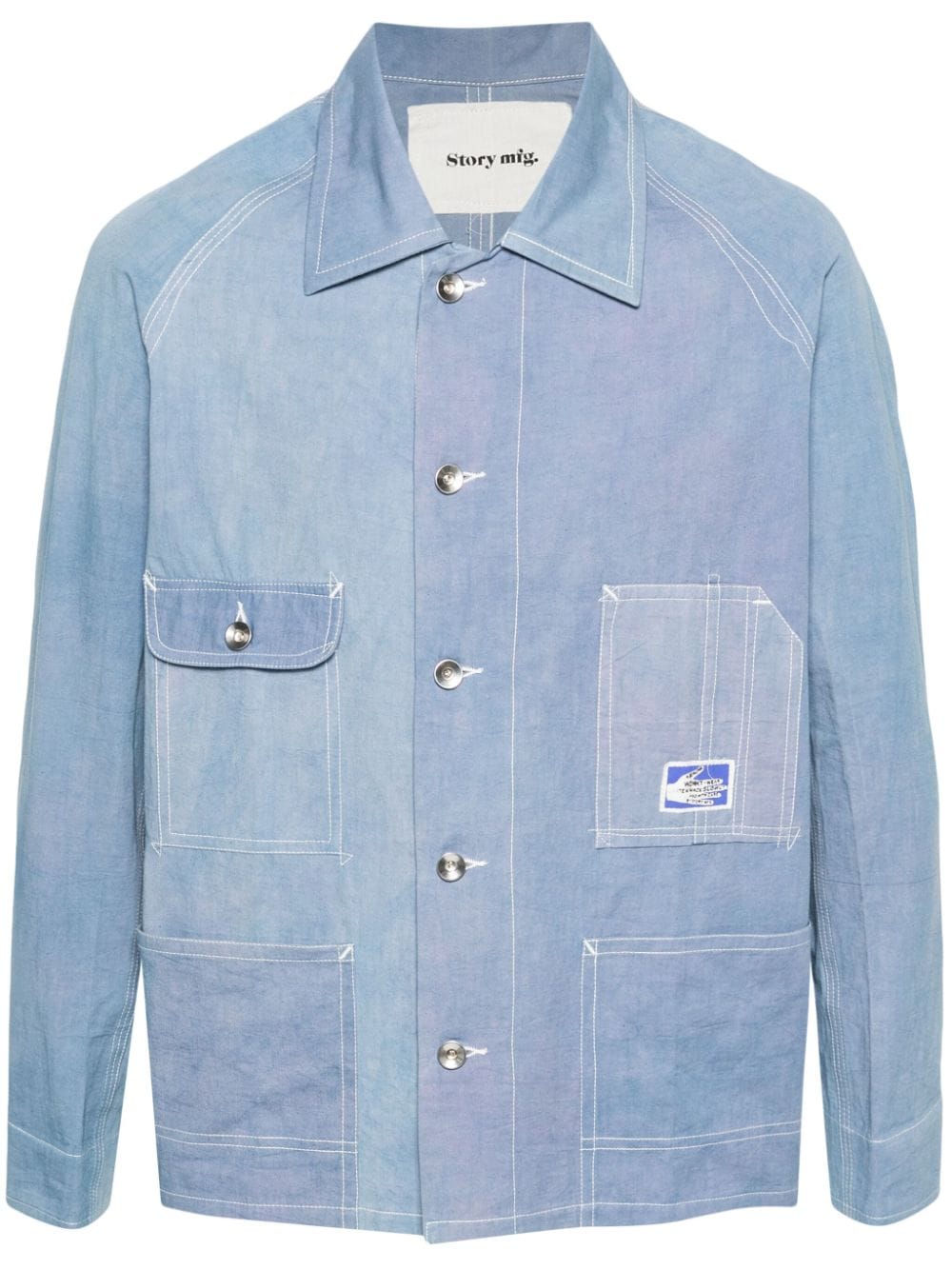 STORY mfg. Railroad shirt jacket - Blue von STORY mfg.