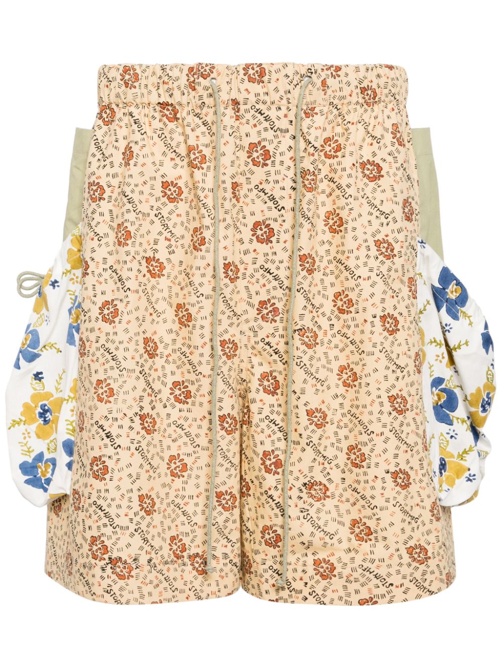 STORY mfg. contrast floral-print organic cotton shorts - Brown von STORY mfg.