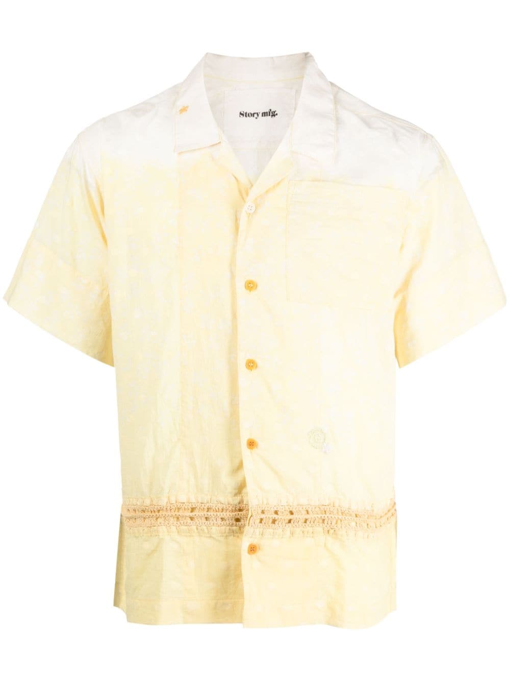 STORY mfg. crochet-knit short-sleeved shirt - Yellow von STORY mfg.