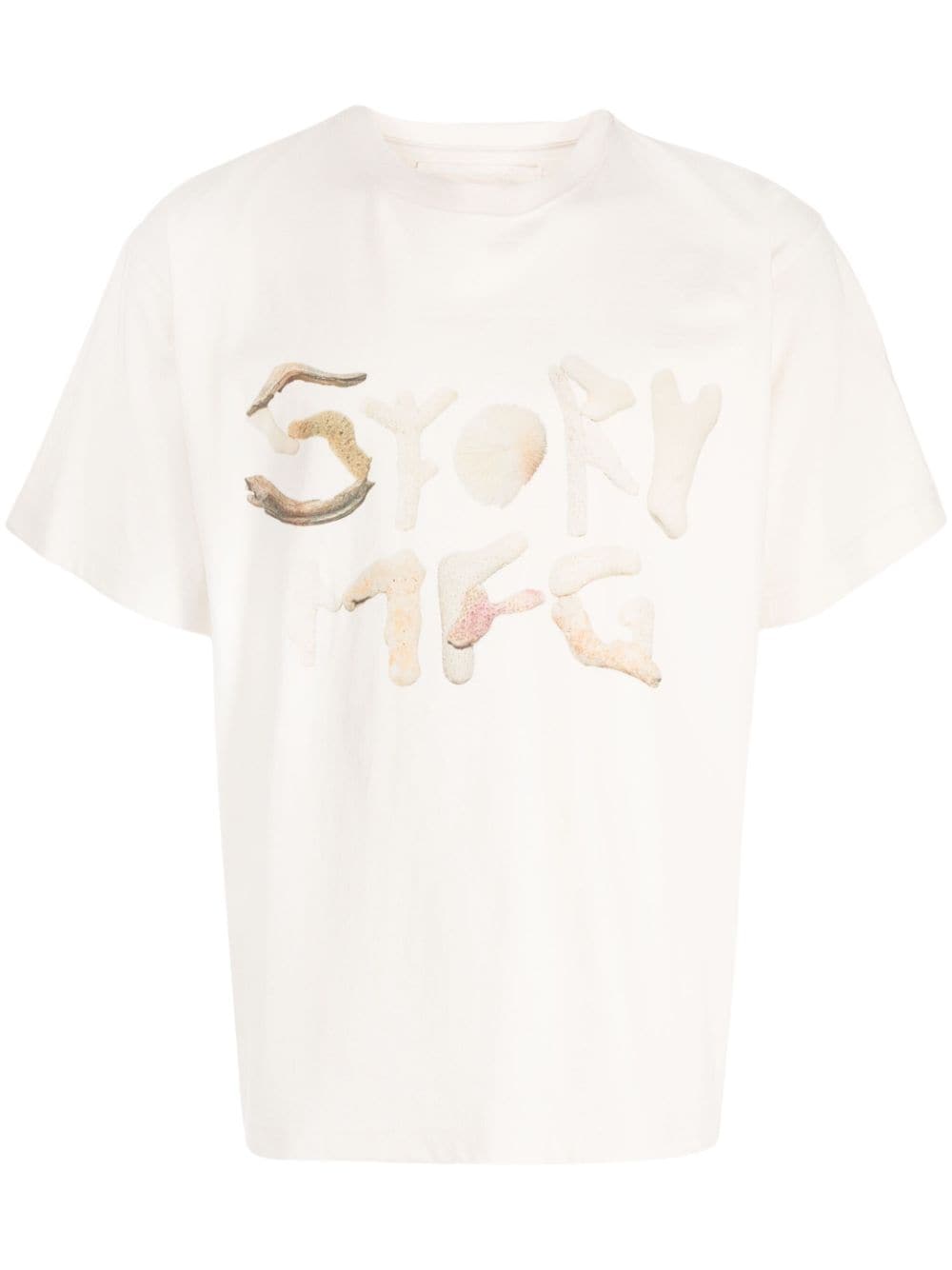 STORY mfg. organic cotton graphic-print short-sleeved T-shirt - White von STORY mfg.