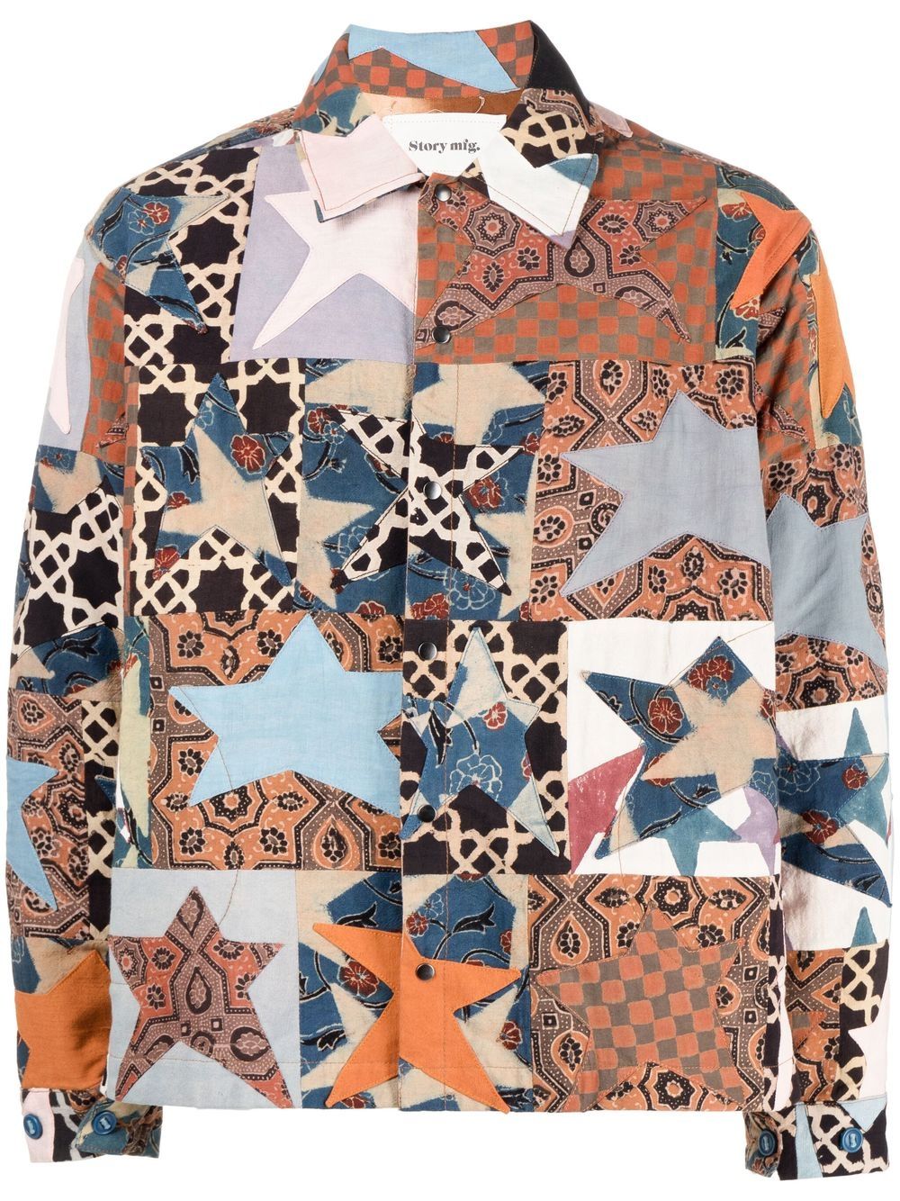 STORY mfg. patchwork-design shirt jacket - Multicolour von STORY mfg.