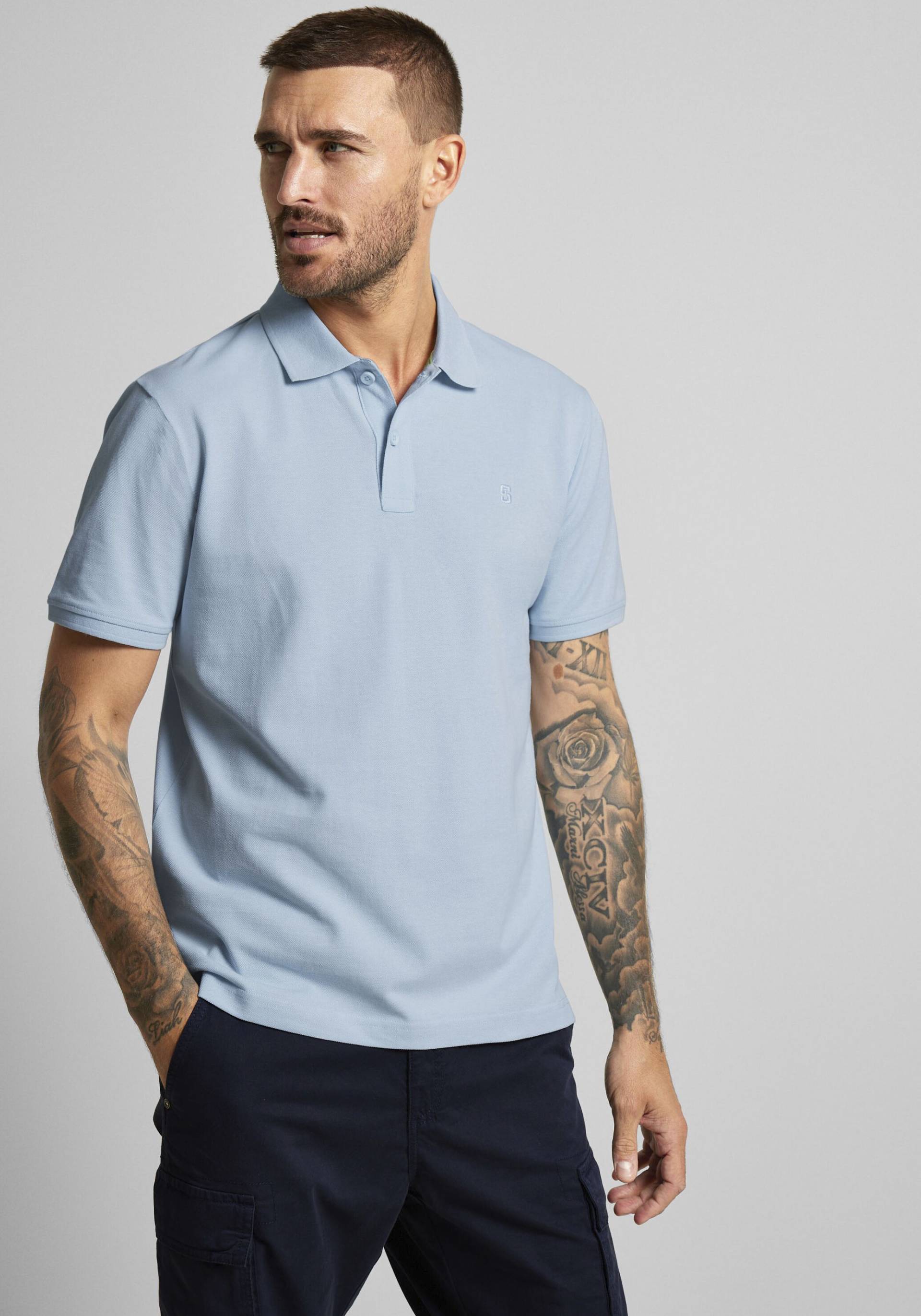 STREET ONE MEN Poloshirt, mit Stickdetail auf der Brust von STREET ONE MEN