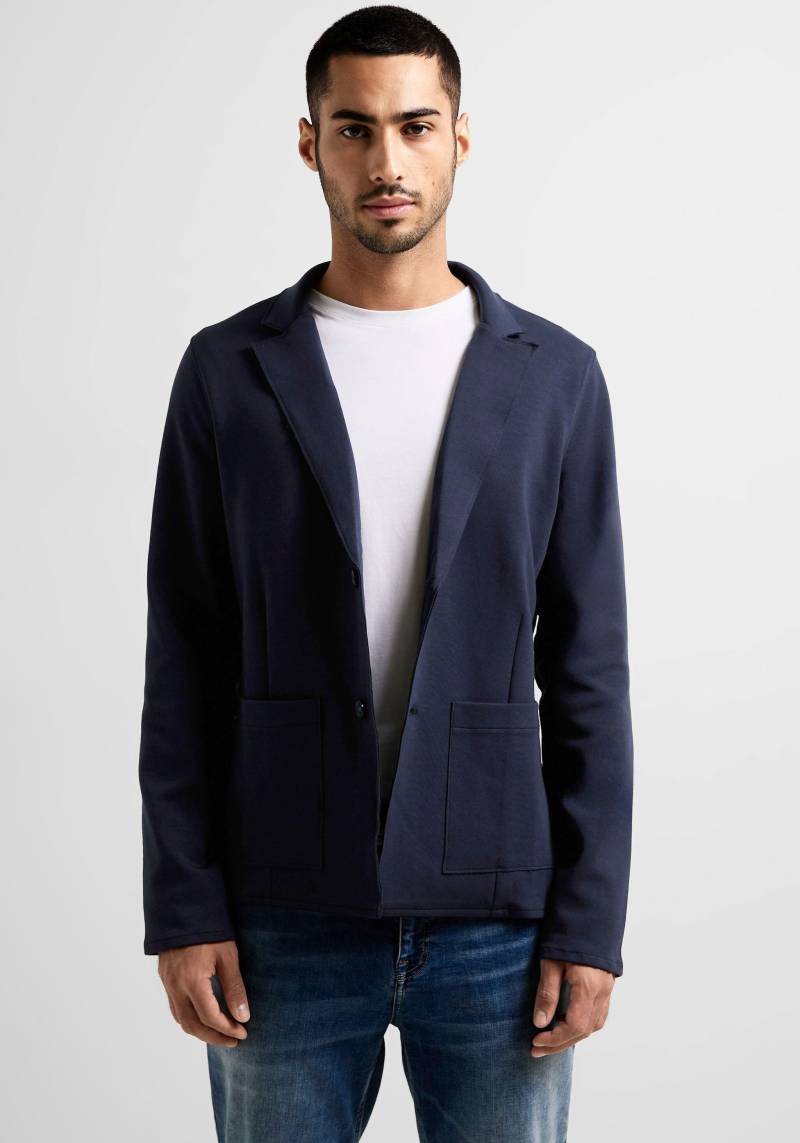 STREET ONE MEN Sweatjacke, mit offenen Saumkanten von STREET ONE MEN
