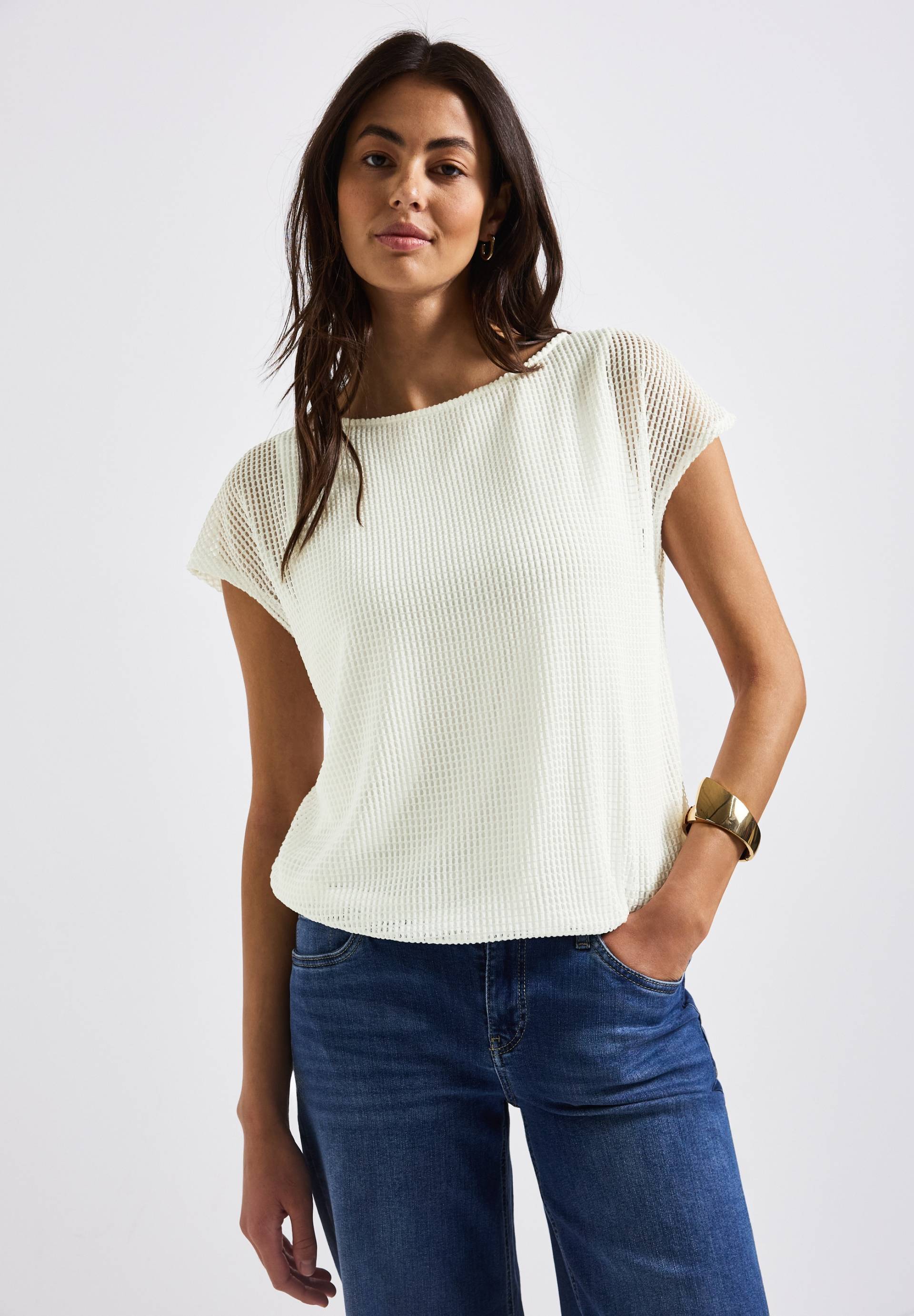 STREET ONE 2-in-1-Shirt, in Mesh-Optik STREET ONE 2-in-1-Shirt, in Mesh-Optik von STREET ONE