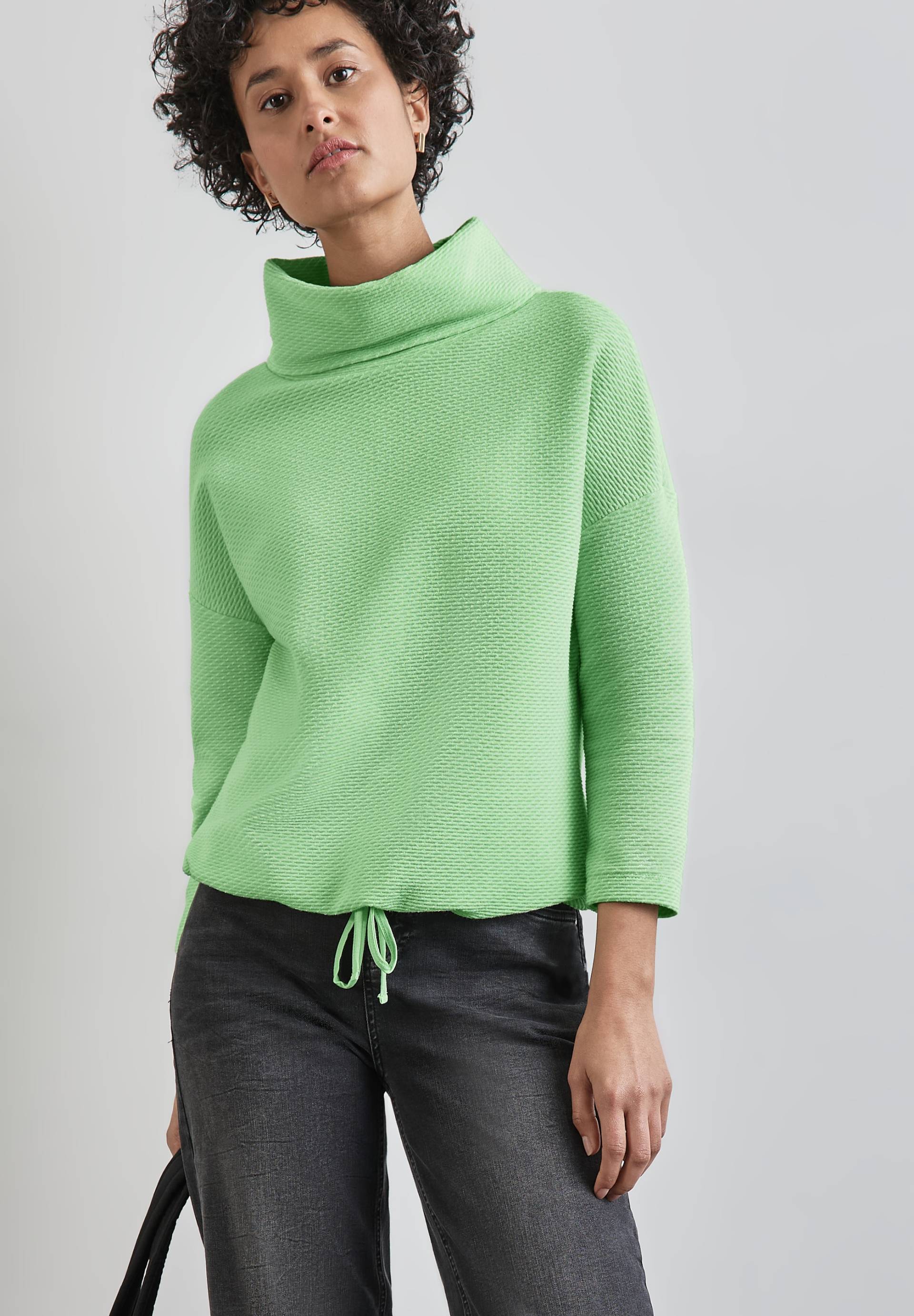 STREET ONE 3/4-Arm-Shirt, in Struktur-Optik und mit Schalkragen STREET ONE 3/4-Arm-Shirt, in Struktur-Optik und mit Schalkragen von STREET ONE