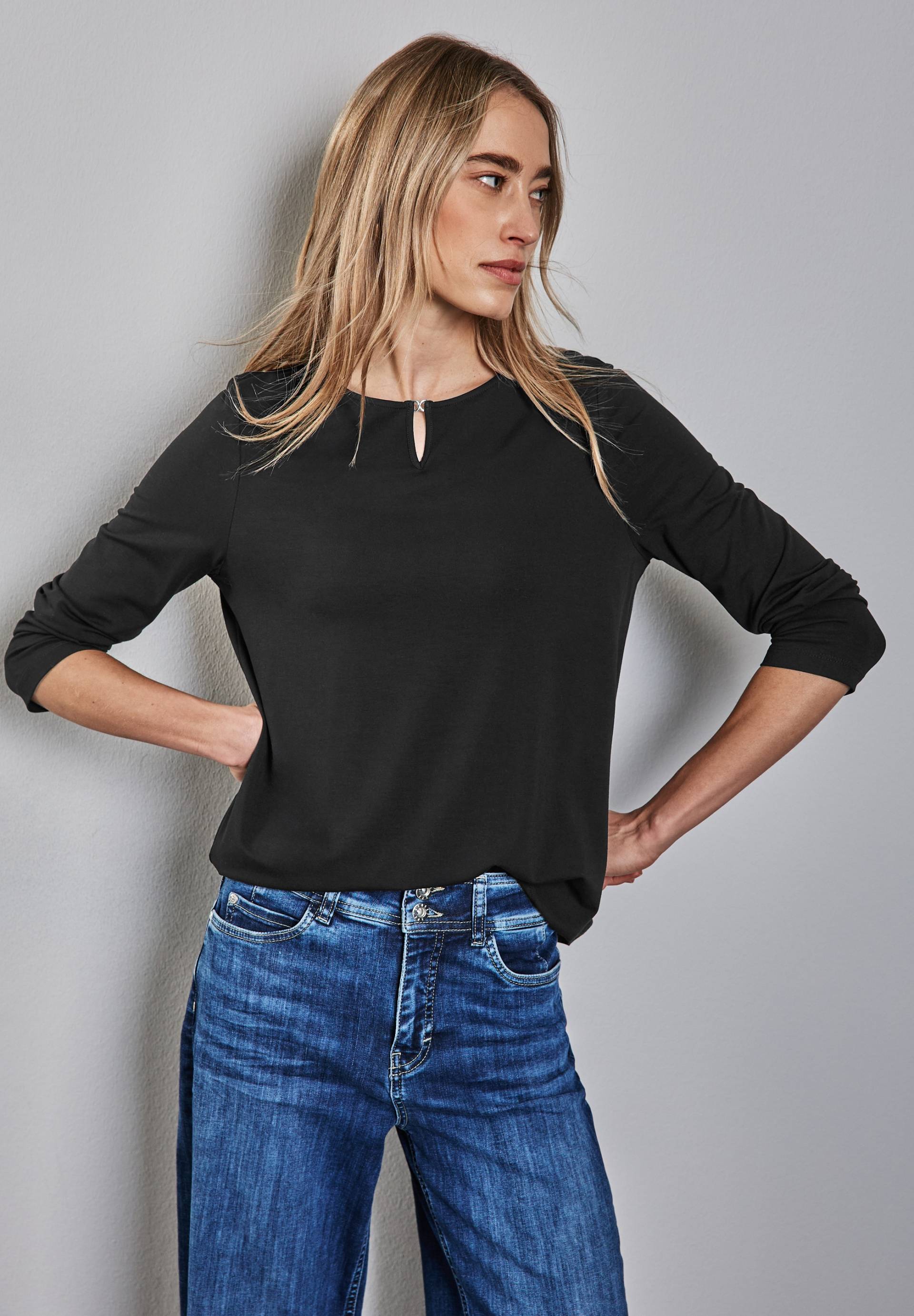 STREET ONE 3/4-Arm-Shirt, mit Cut-Out Ausschnitt STREET ONE 3/4-Arm-Shirt, mit Cut-Out Ausschnitt von STREET ONE