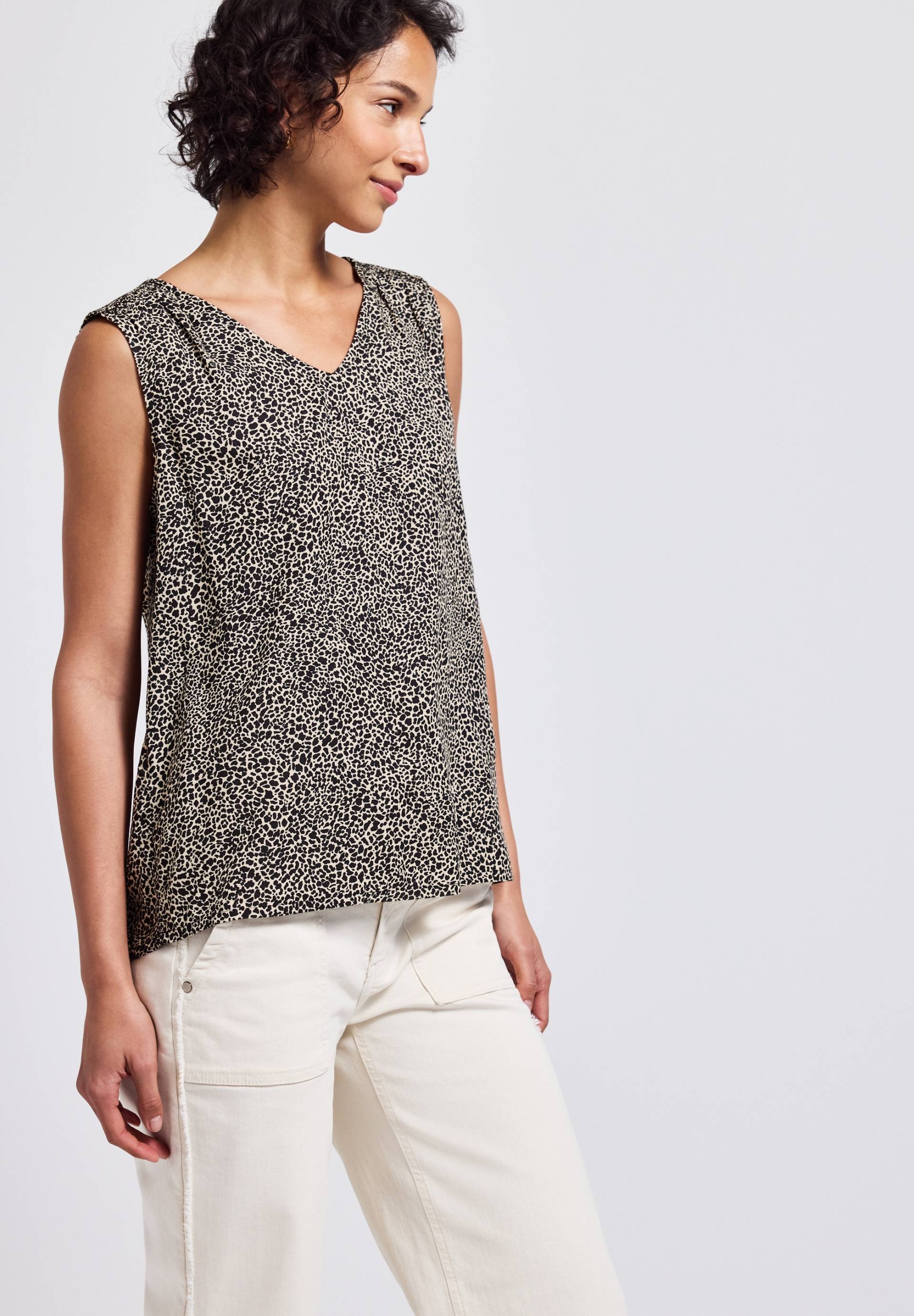 STREET ONE Blusentop, mit Smock-Details und Animal-Print von STREET ONE