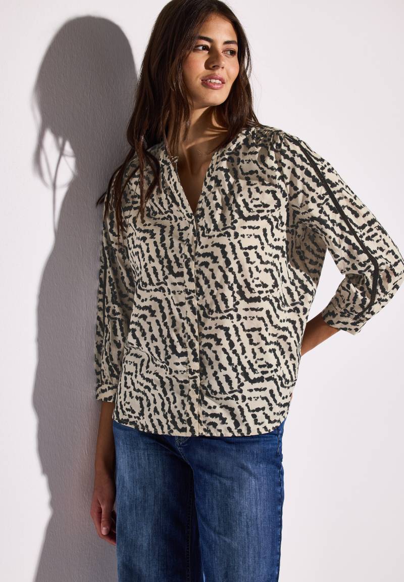 STREET ONE Druckbluse, mit Tapedetails und grafischem Muster von STREET ONE