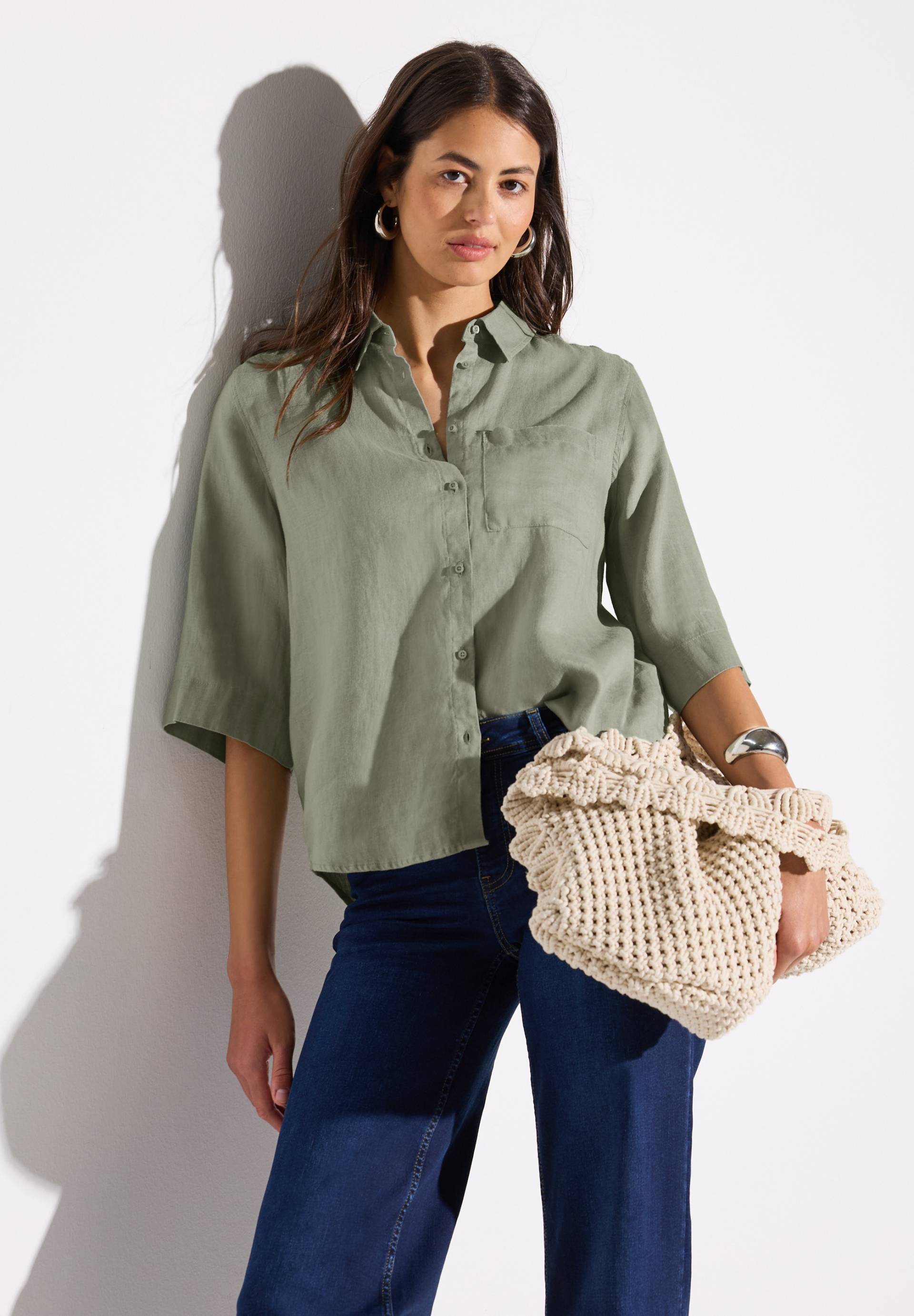 STREET ONE Hemdbluse, mit Brusttasche von STREET ONE