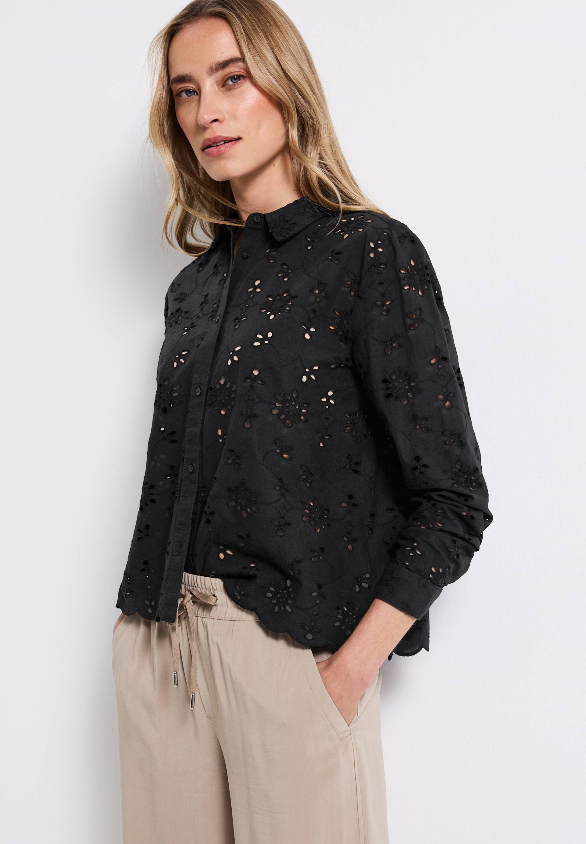 STREET ONE Hemdbluse, mit Lochstickerei von STREET ONE