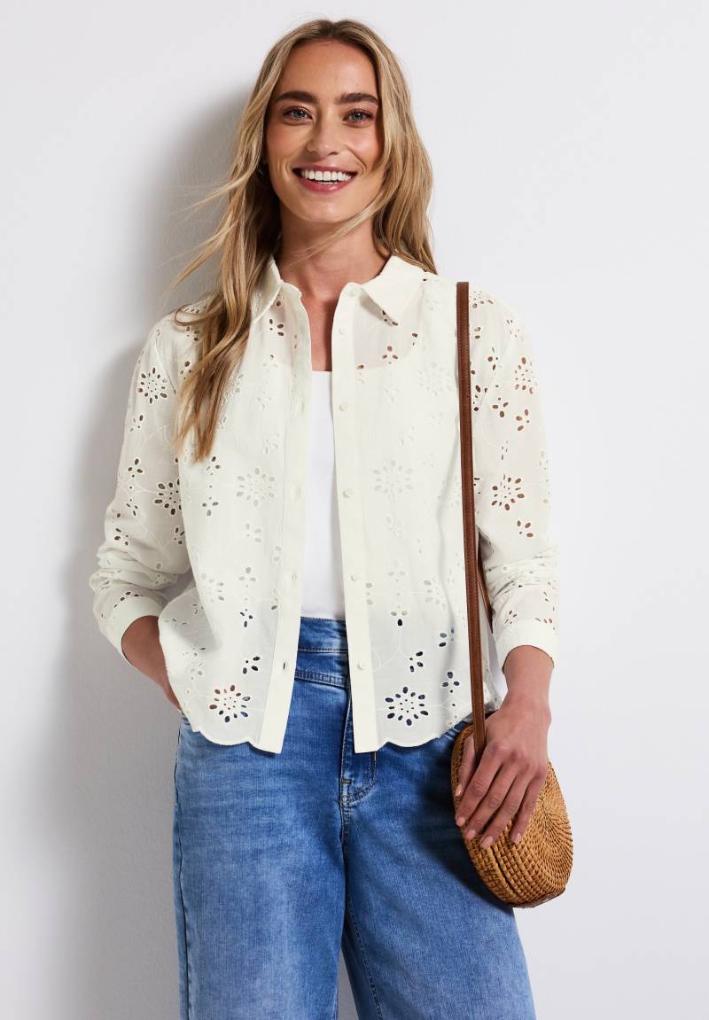 STREET ONE Hemdbluse, mit Lochstickerei von STREET ONE