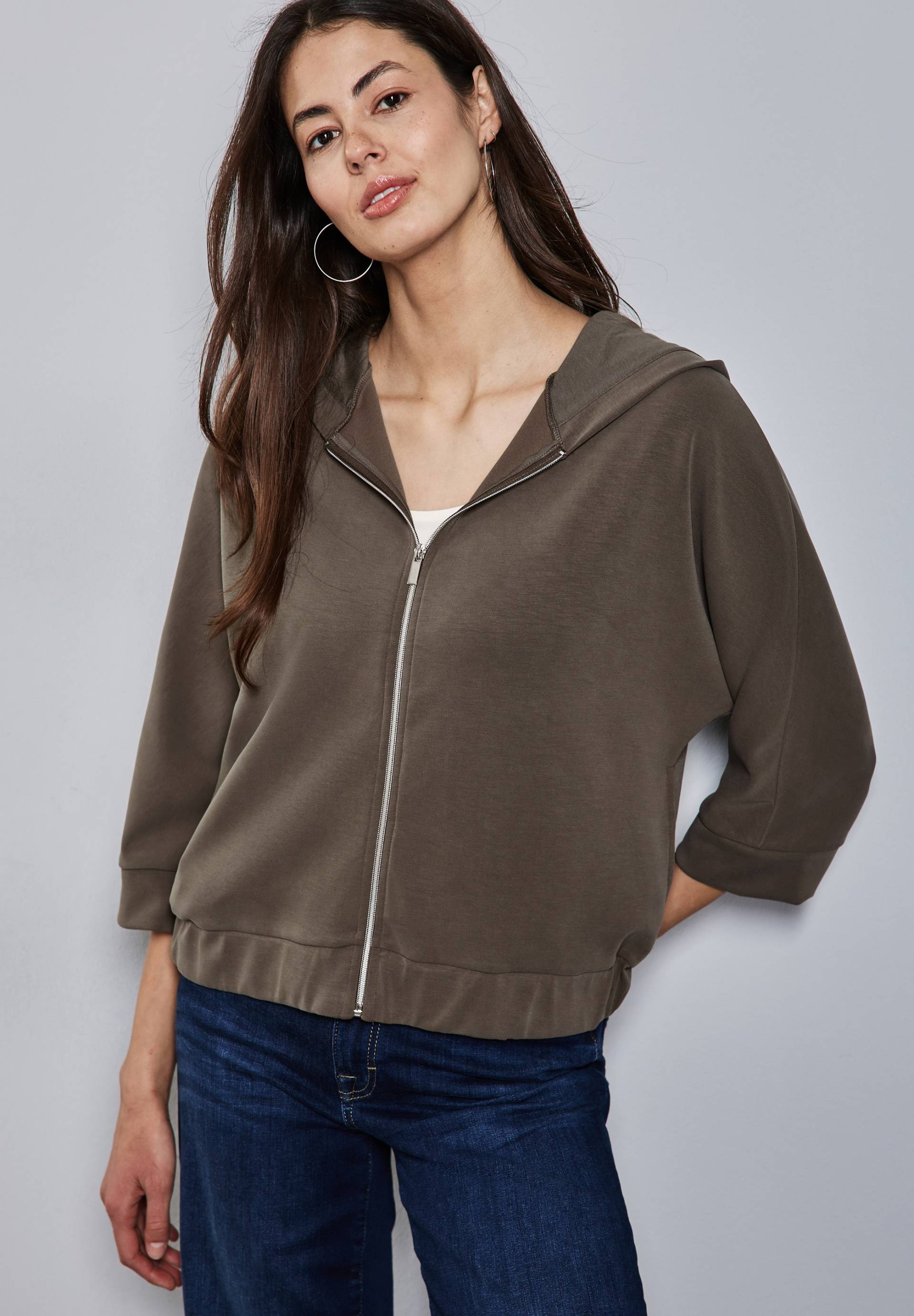 STREET ONE Hoodie, in Silk-Look STREET ONE Hoodie, in Silk-Look von STREET ONE