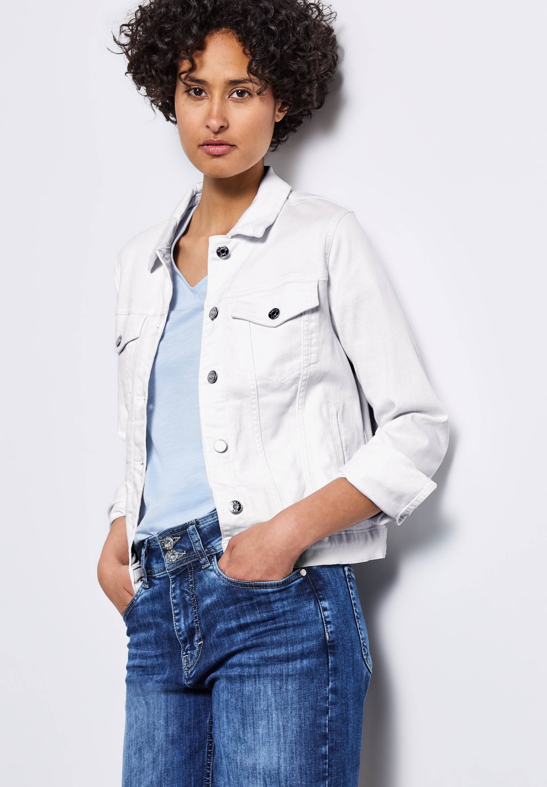 STREET ONE Jeansjacke »Style Lea«, ohne Kapuze, mit Knopfleiste und Stretch von STREET ONE