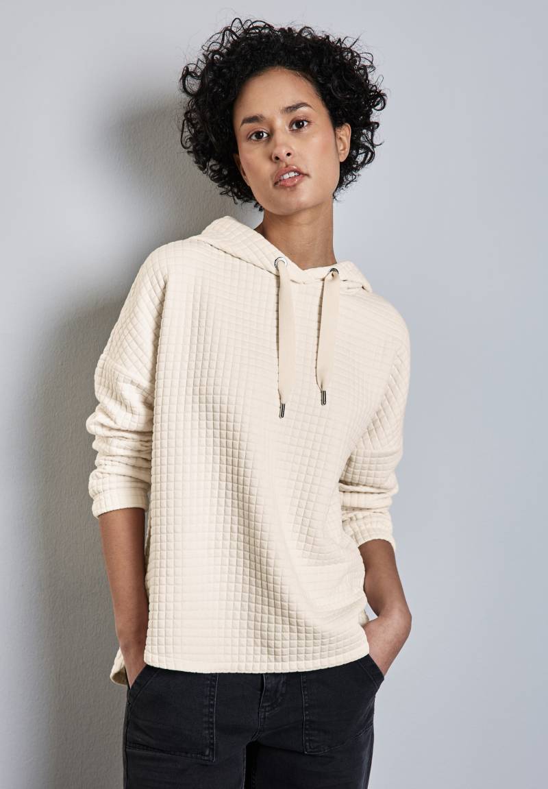 STREET ONE Kapuzensweatshirt, mit Strukturmuster von STREET ONE