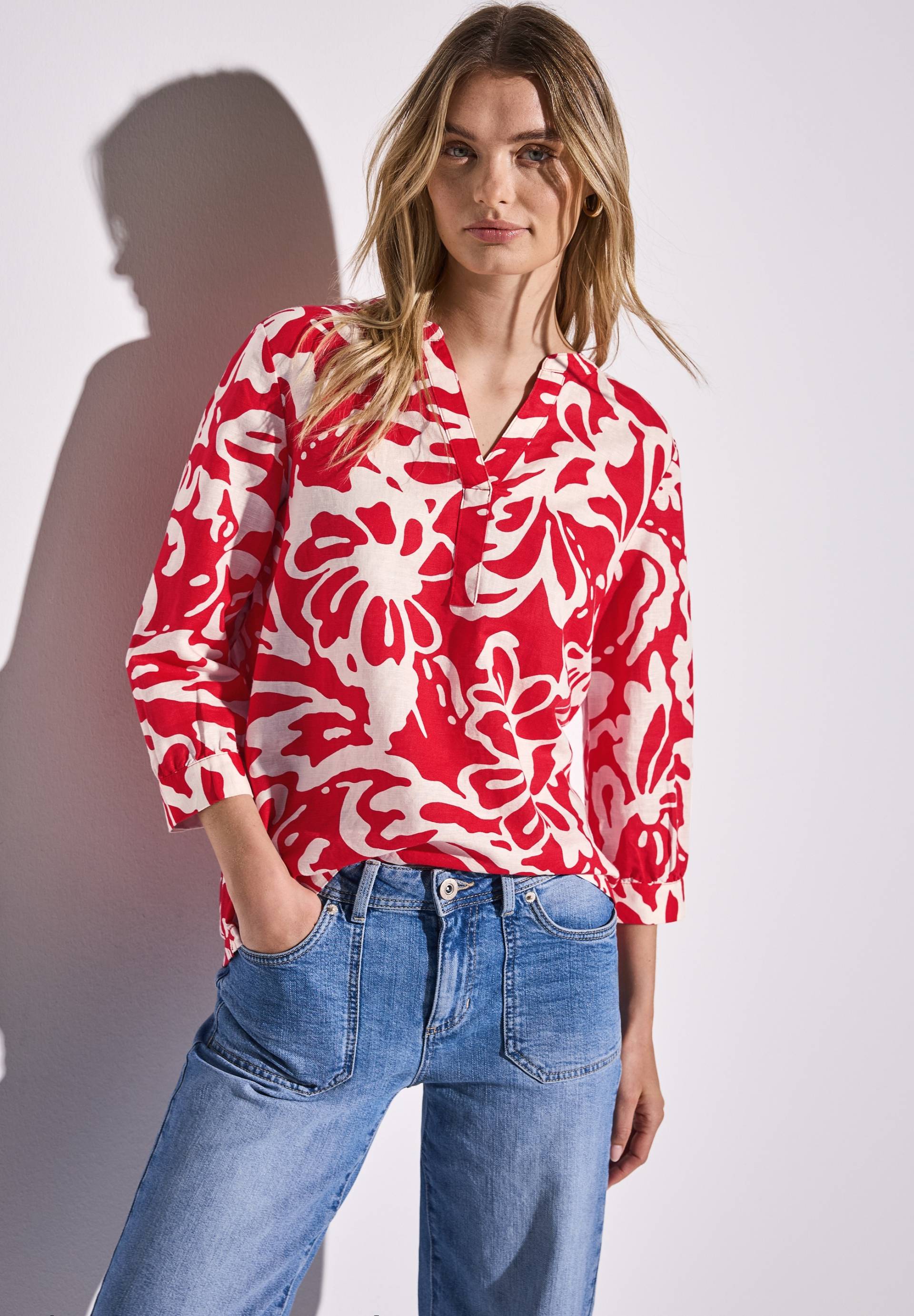 STREET ONE Klassische Bluse, mit All-Over Print von STREET ONE