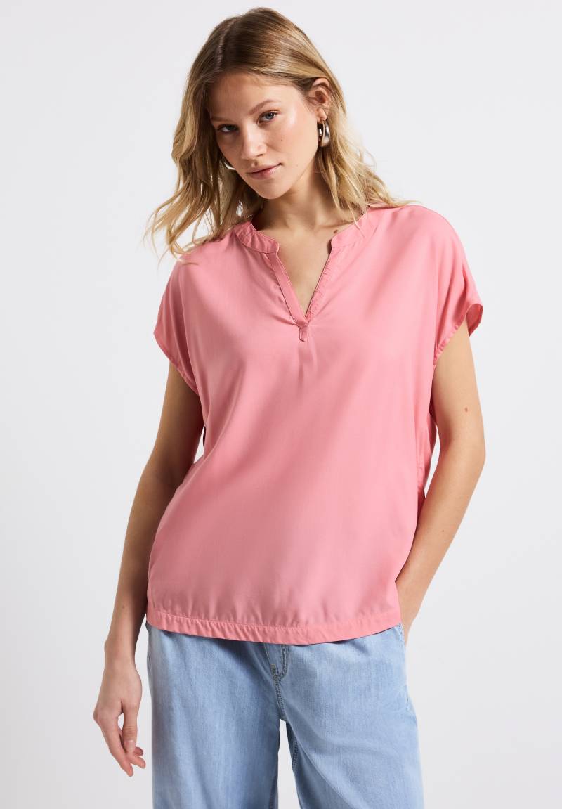 STREET ONE Kurzarmbluse, Split Neck von STREET ONE