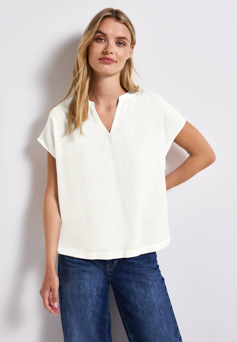 STREET ONE Kurzarmbluse, Split Neck von STREET ONE