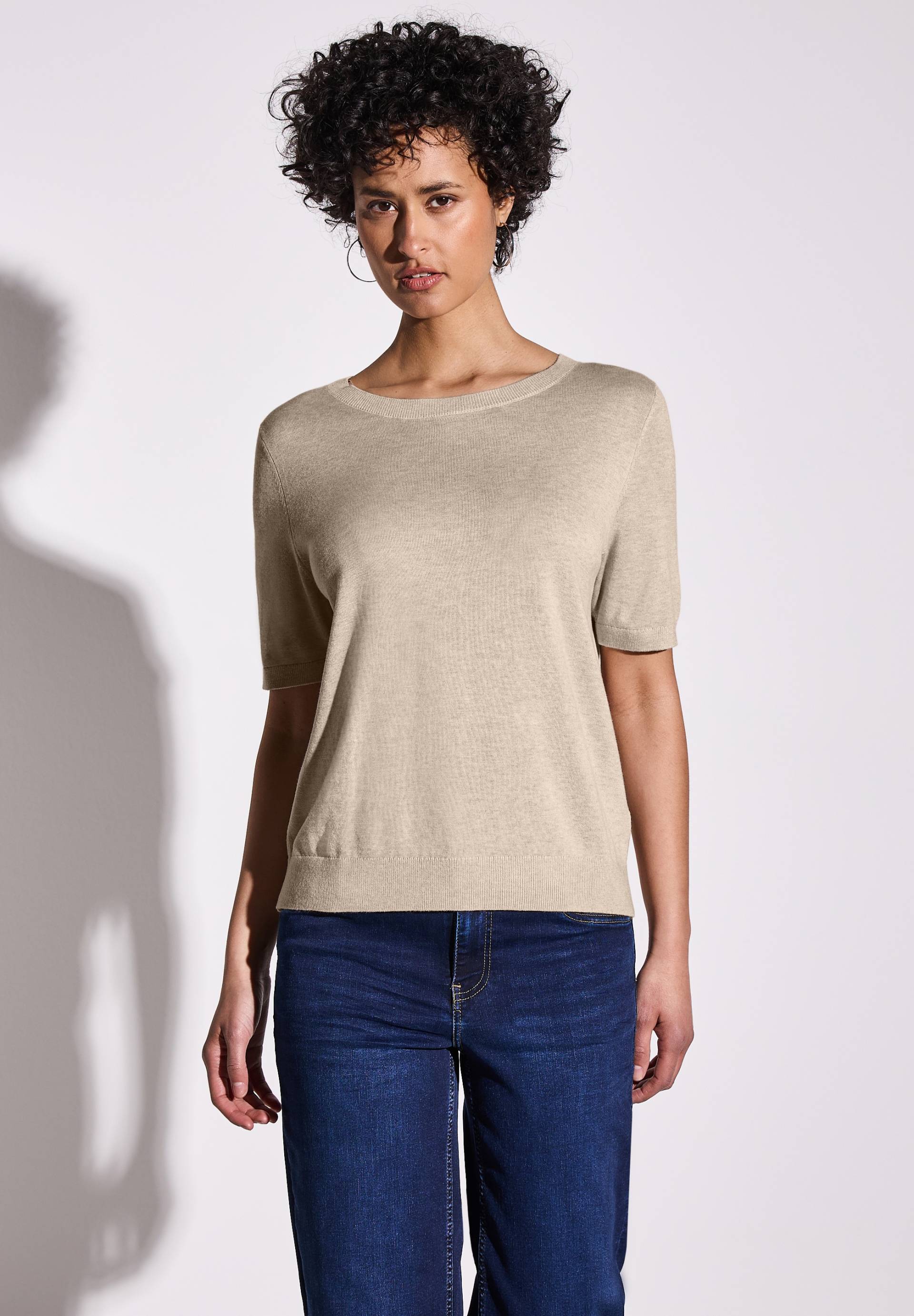 STREET ONE Kurzarmpullover, mit Rippbündchen STREET ONE Kurzarmpullover, mit Rippbündchen von STREET ONE