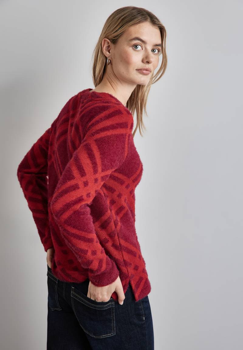 STREET ONE Strickpullover »mit Karomuster«, mit Karomuster von STREET ONE