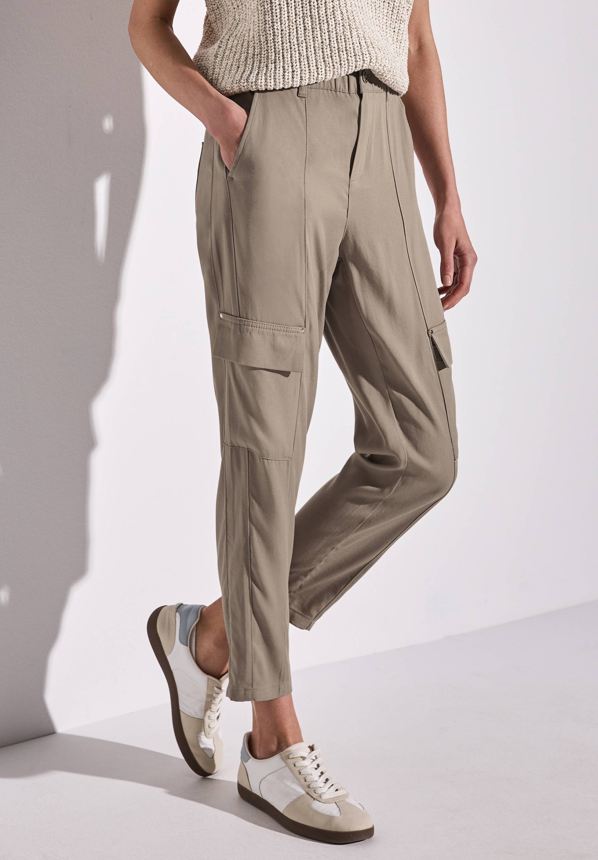 STREET ONE Paperbag-Hose, im Cargo-Look von STREET ONE