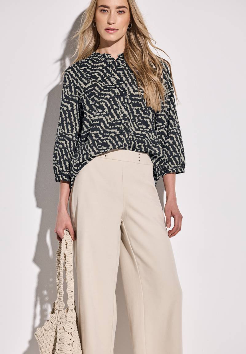 STREET ONE Rüschenbluse, 3/4 Arm, mit Rüschen und grafischem Print von STREET ONE