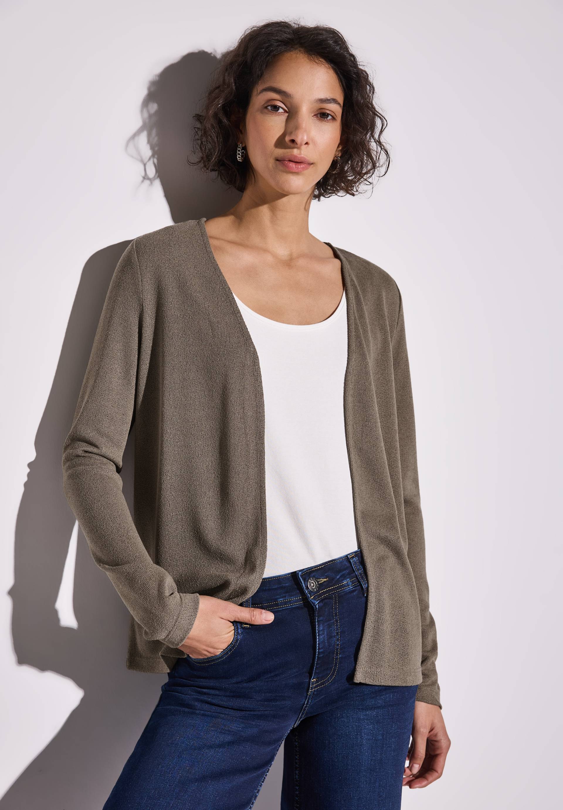 STREET ONE Shirtjacke »NETTE«, im Strick Look von STREET ONE