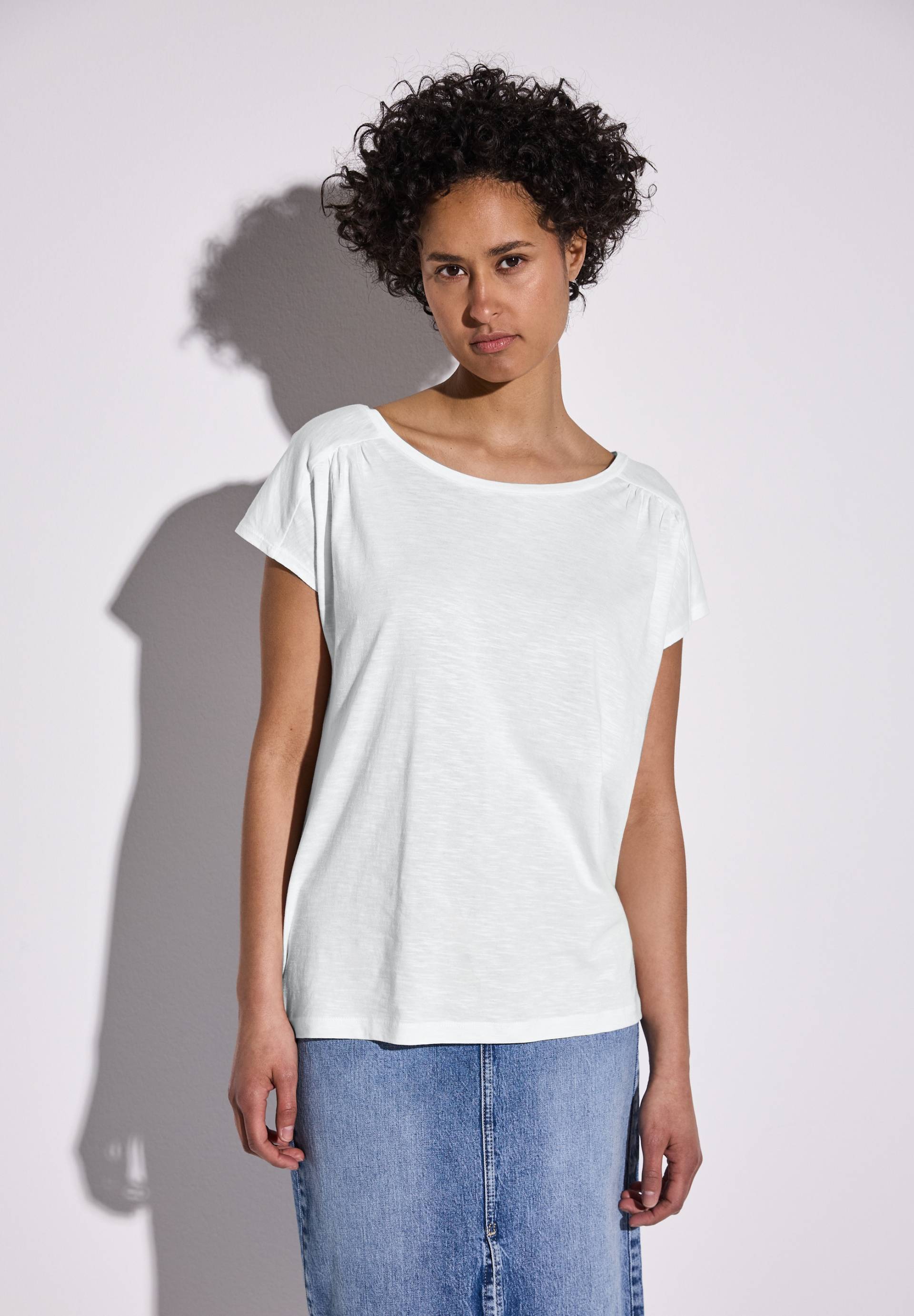 STREET ONE Shirttop, mit Raffung an der Schulter von STREET ONE