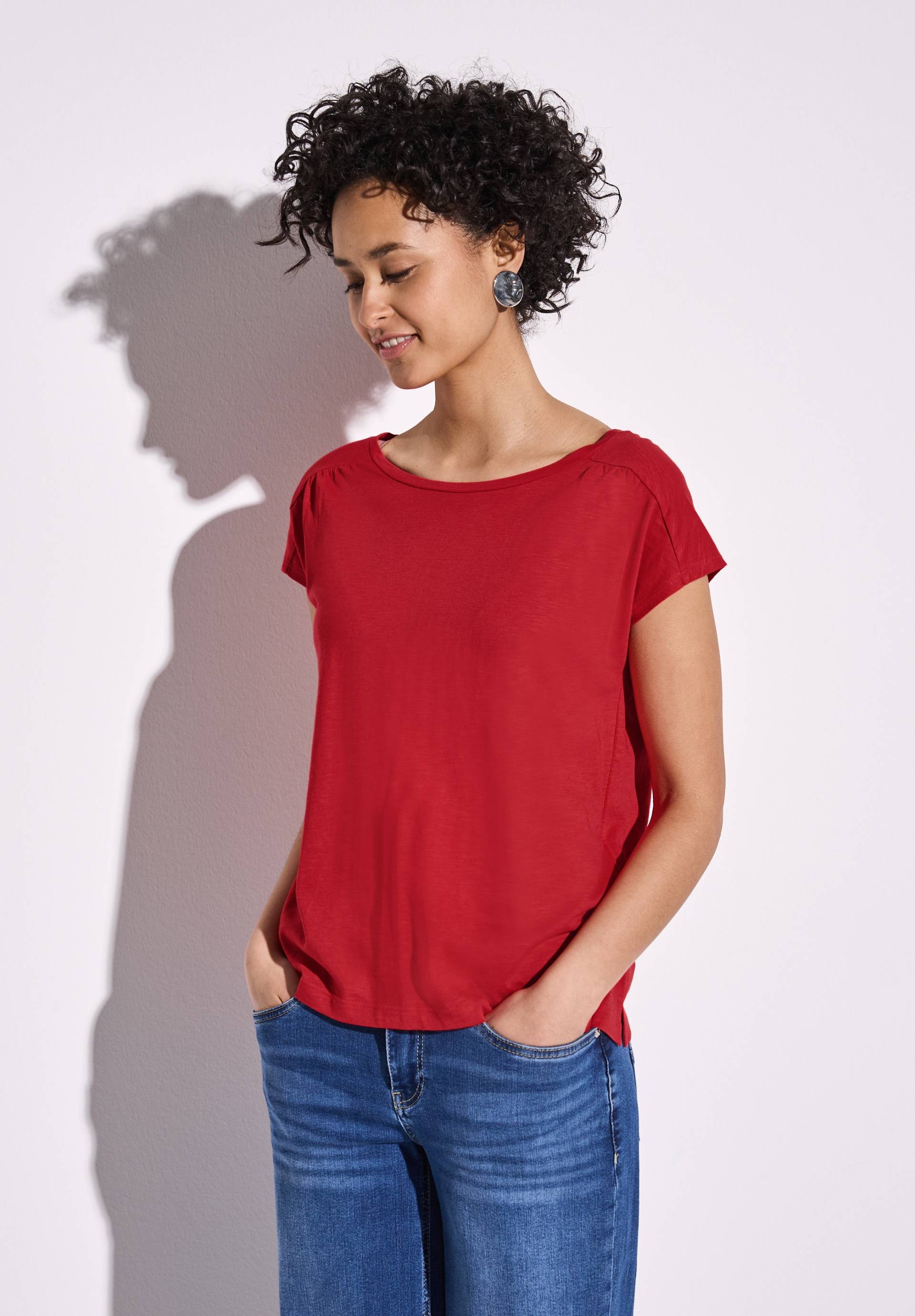 STREET ONE Shirttop, mit Raffung an der Schulter STREET ONE Shirttop, mit Raffung an der Schulter von STREET ONE