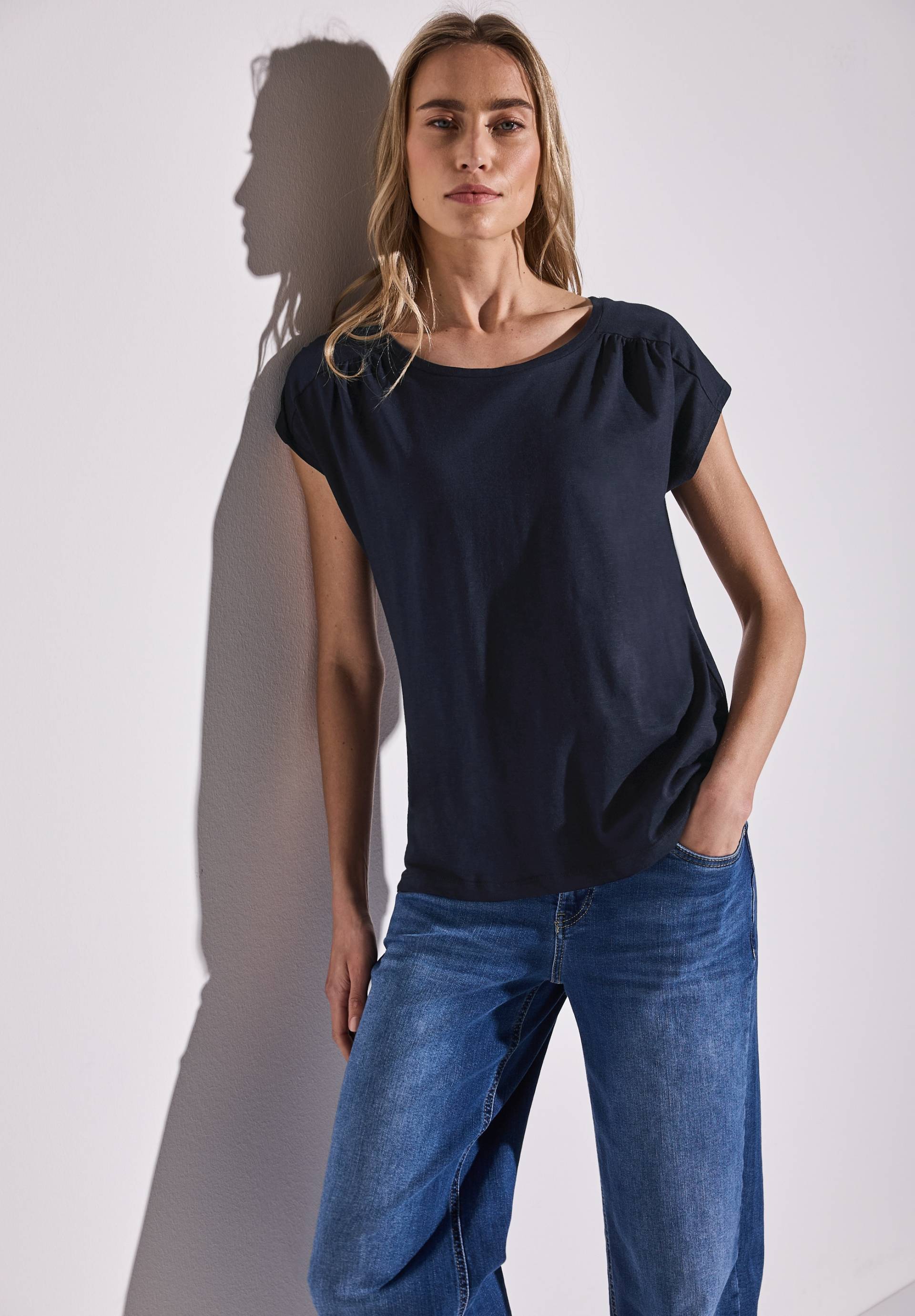STREET ONE Shirttop, mit Raffung an der Schulter von STREET ONE