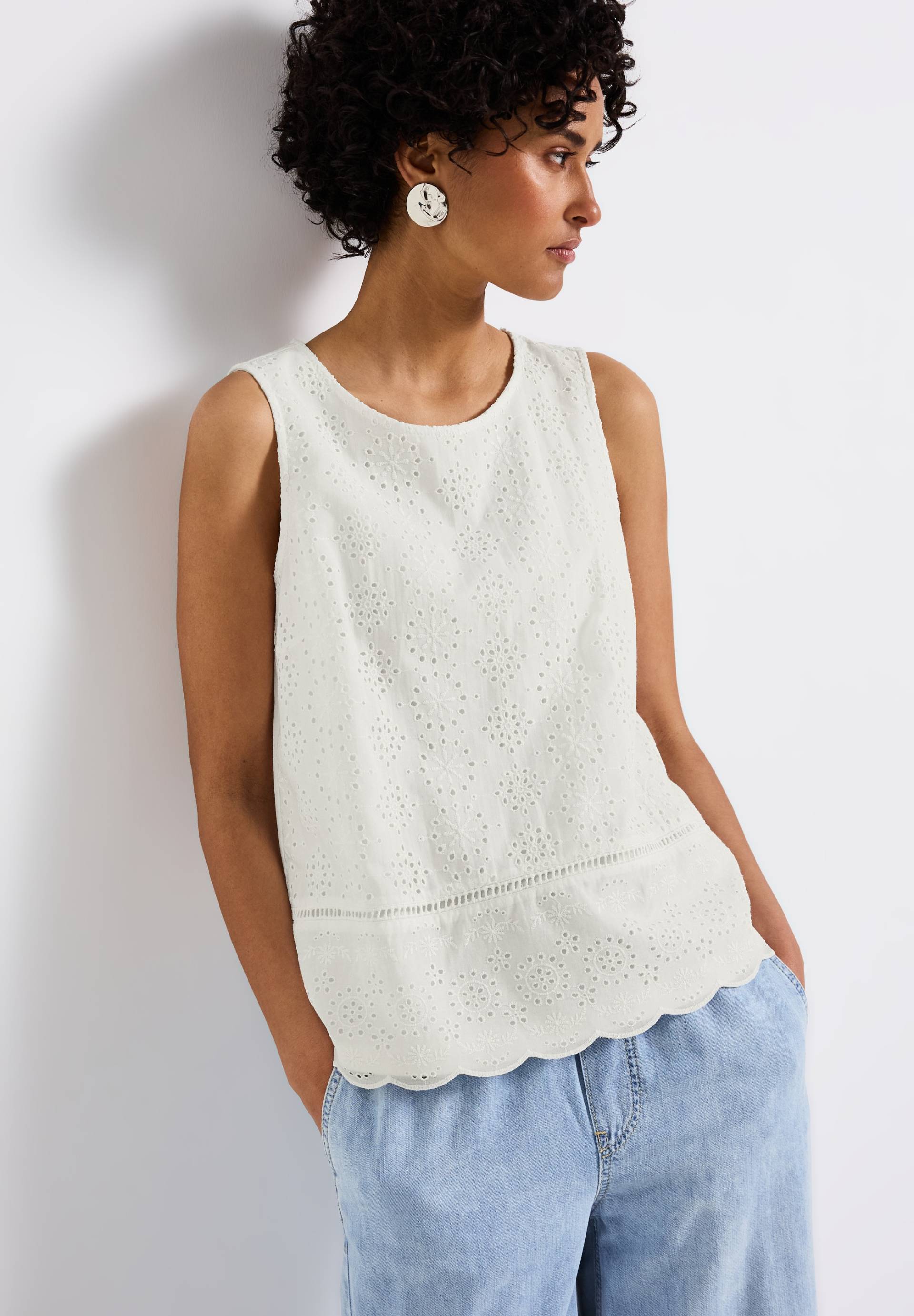 STREET ONE Shirttop, mit Zierstickerei von STREET ONE