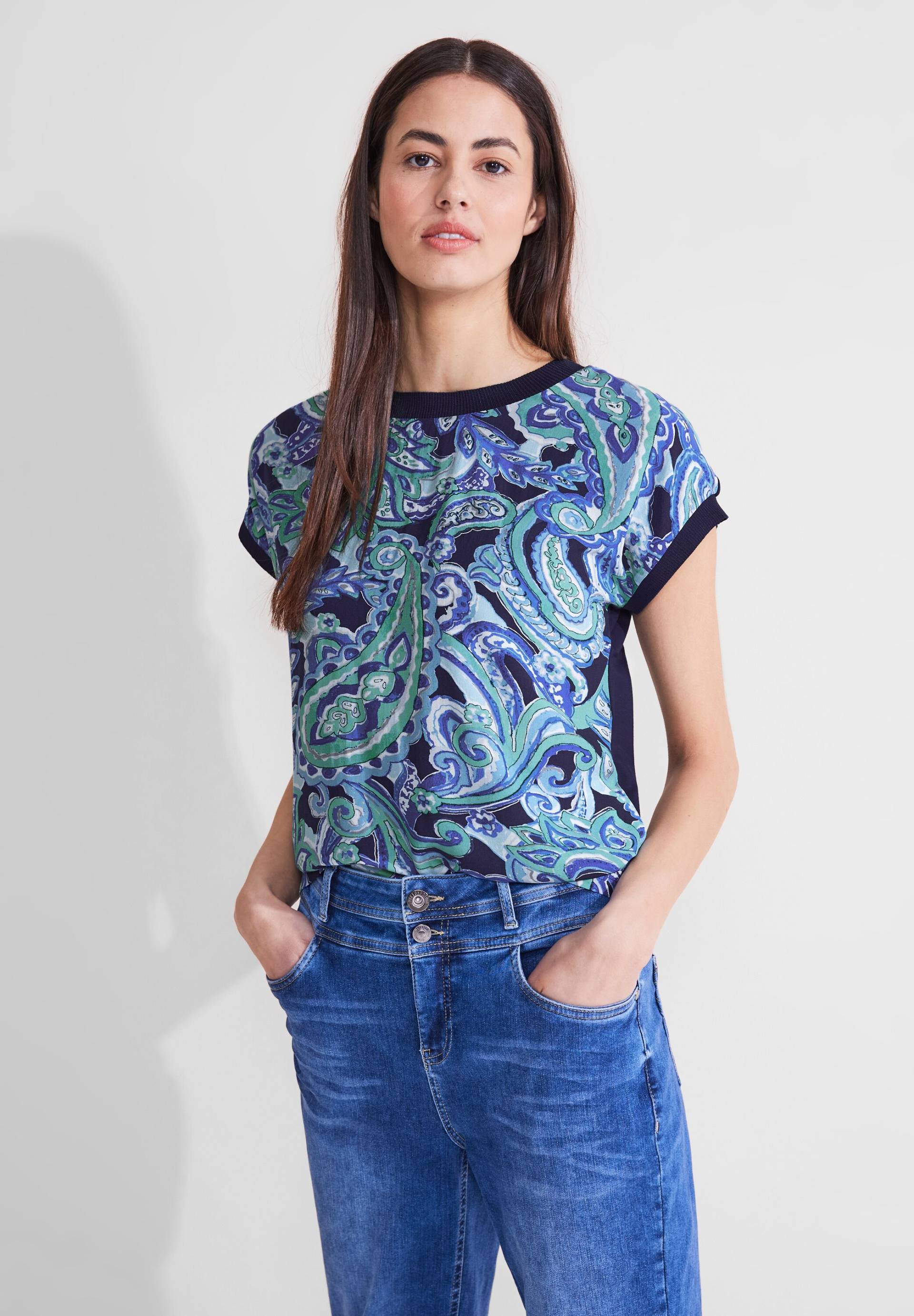 STREET ONE Shirttop, mit Muster von STREET ONE