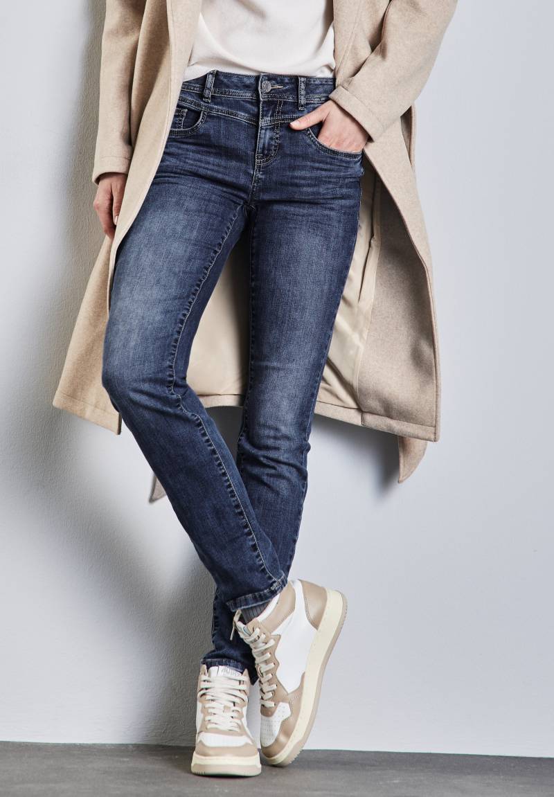 STREET ONE Slim-fit-Jeans »Style YORK«, in mittelblauer Waschung von STREET ONE
