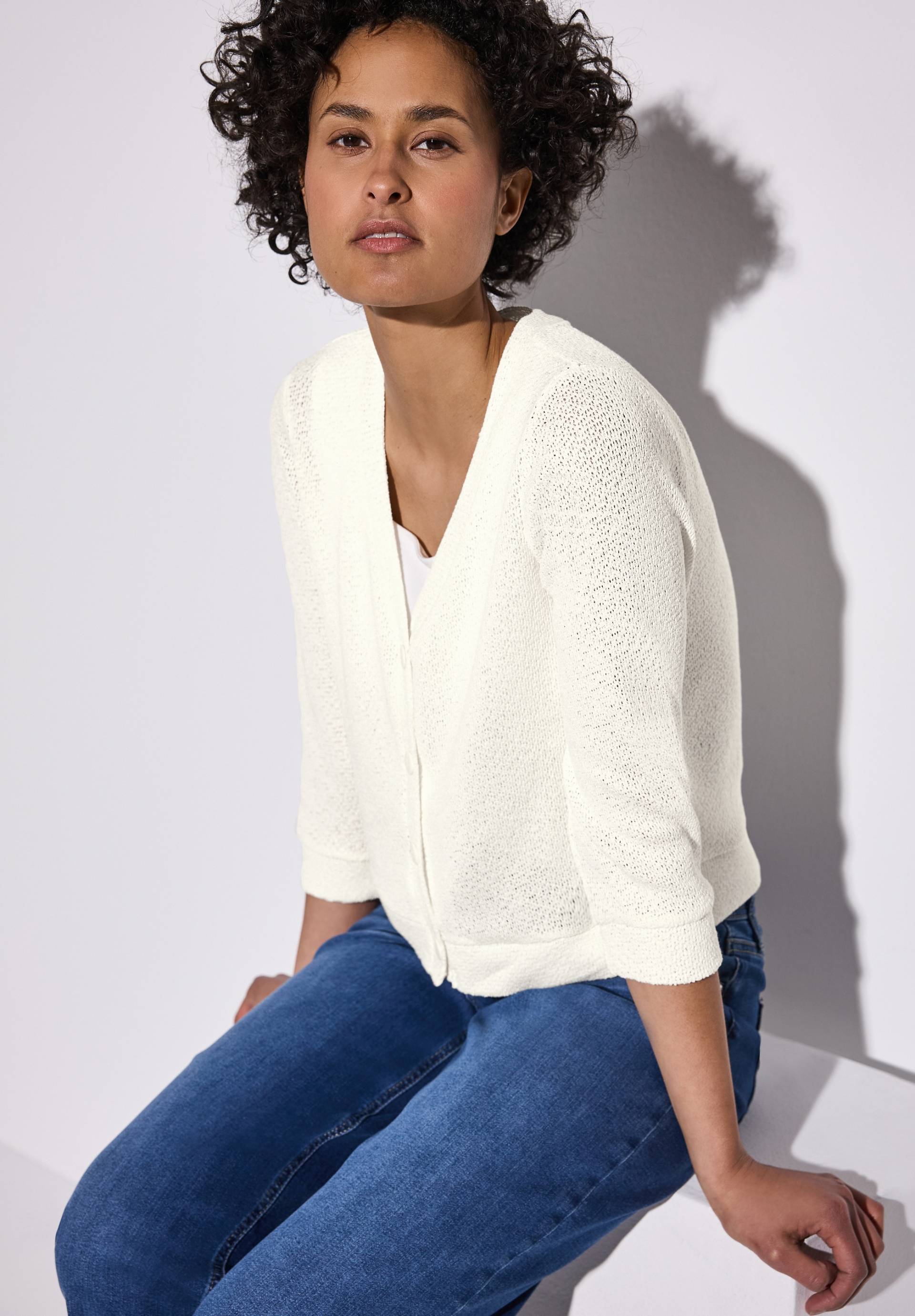 STREET ONE Strickjacke, mit V-Ausschnitt von STREET ONE