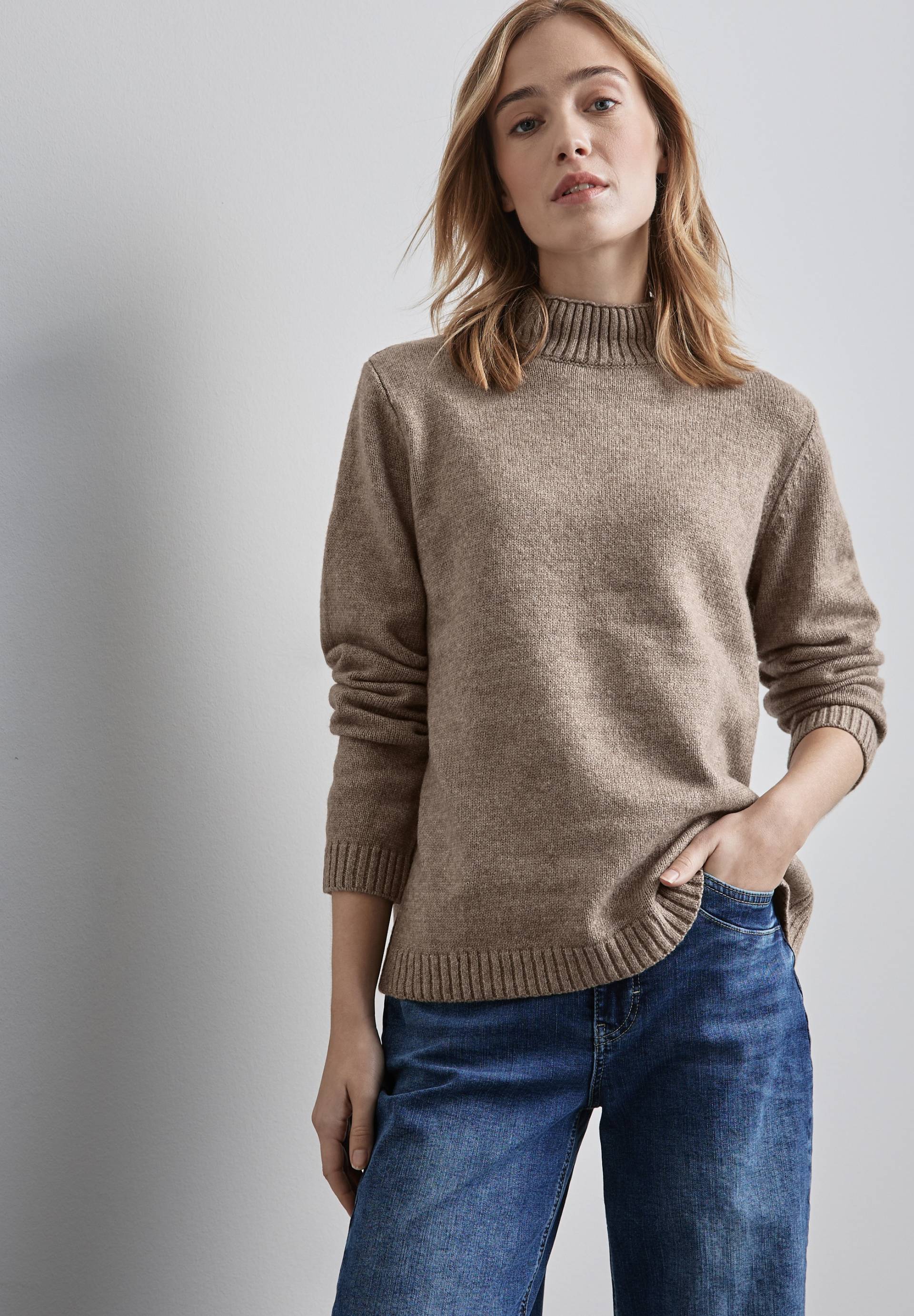 STREET ONE Strickpullover, mit Rippbündchen STREET ONE Strickpullover, mit Rippbündchen von STREET ONE