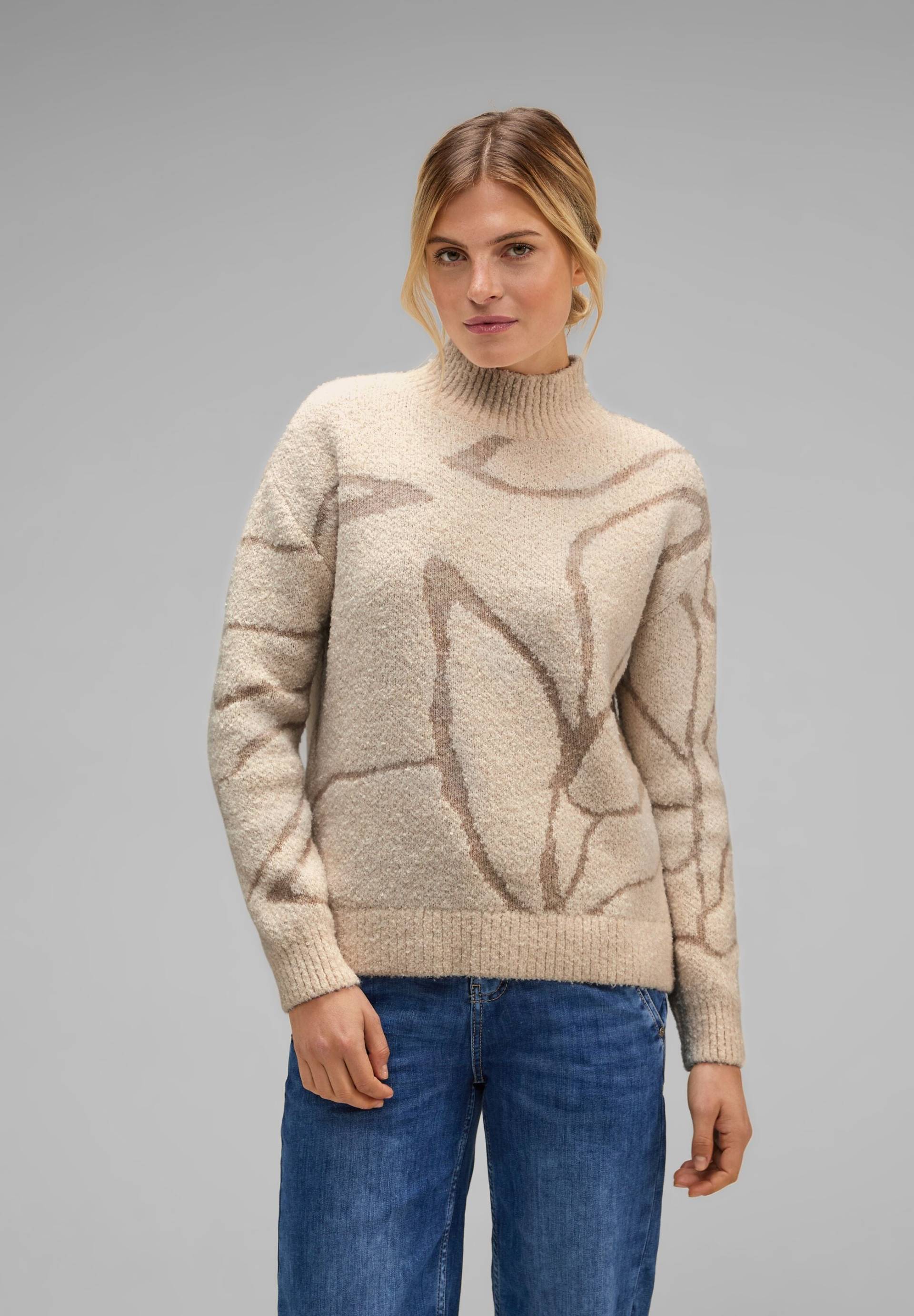 STREET ONE Strickpullover »Boucle Dessin Sweater« von STREET ONE