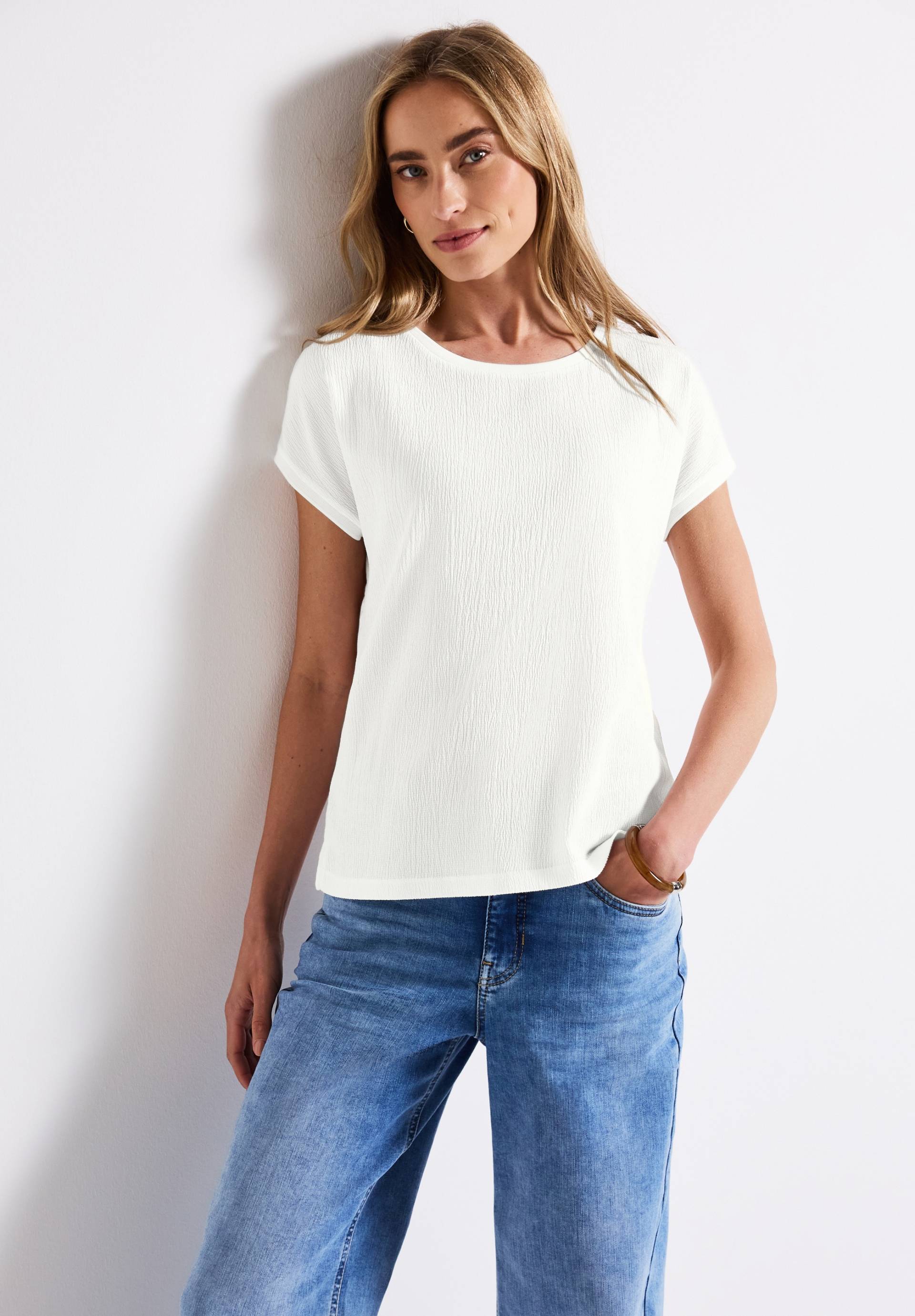 STREET ONE T-Shirt, im Struktur-Mix STREET ONE T-Shirt, im Struktur-Mix von STREET ONE