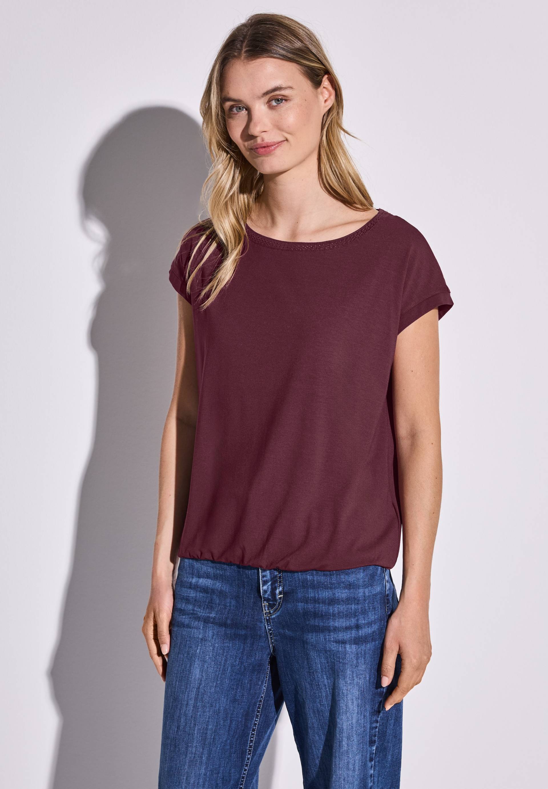 STREET ONE T-Shirt, mit Dekortape und elastischem Saum STREET ONE T-Shirt, mit Dekortape und elastischem Saum von STREET ONE