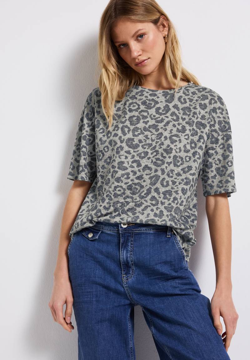 STREET ONE T-Shirt, mit Leo-Muster von STREET ONE