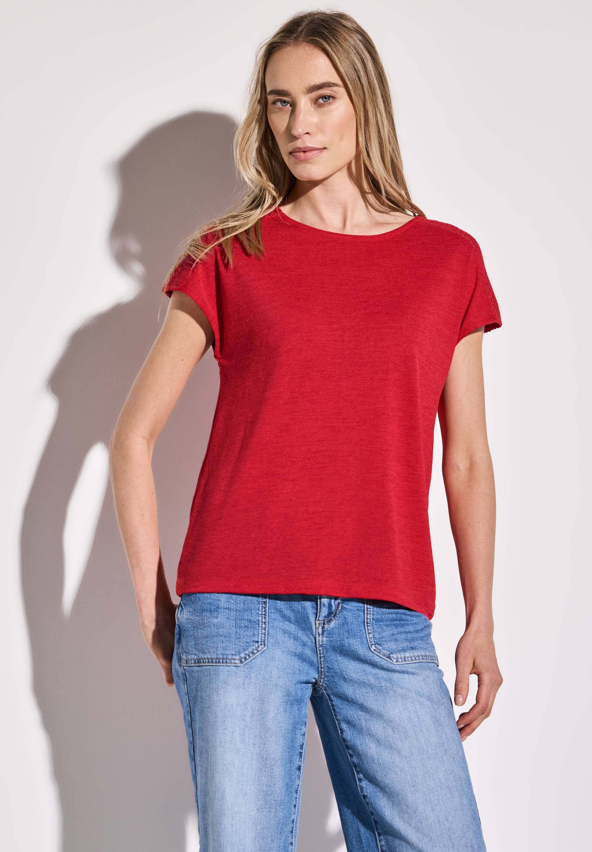 STREET ONE T-Shirt, mit Spitzendetail STREET ONE T-Shirt, mit Spitzendetail von STREET ONE