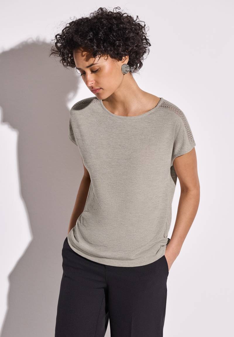 STREET ONE T-Shirt, mit Spitzendetail von STREET ONE