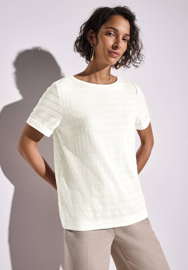 STREET ONE T-Shirt, mit Struktur Muster von STREET ONE