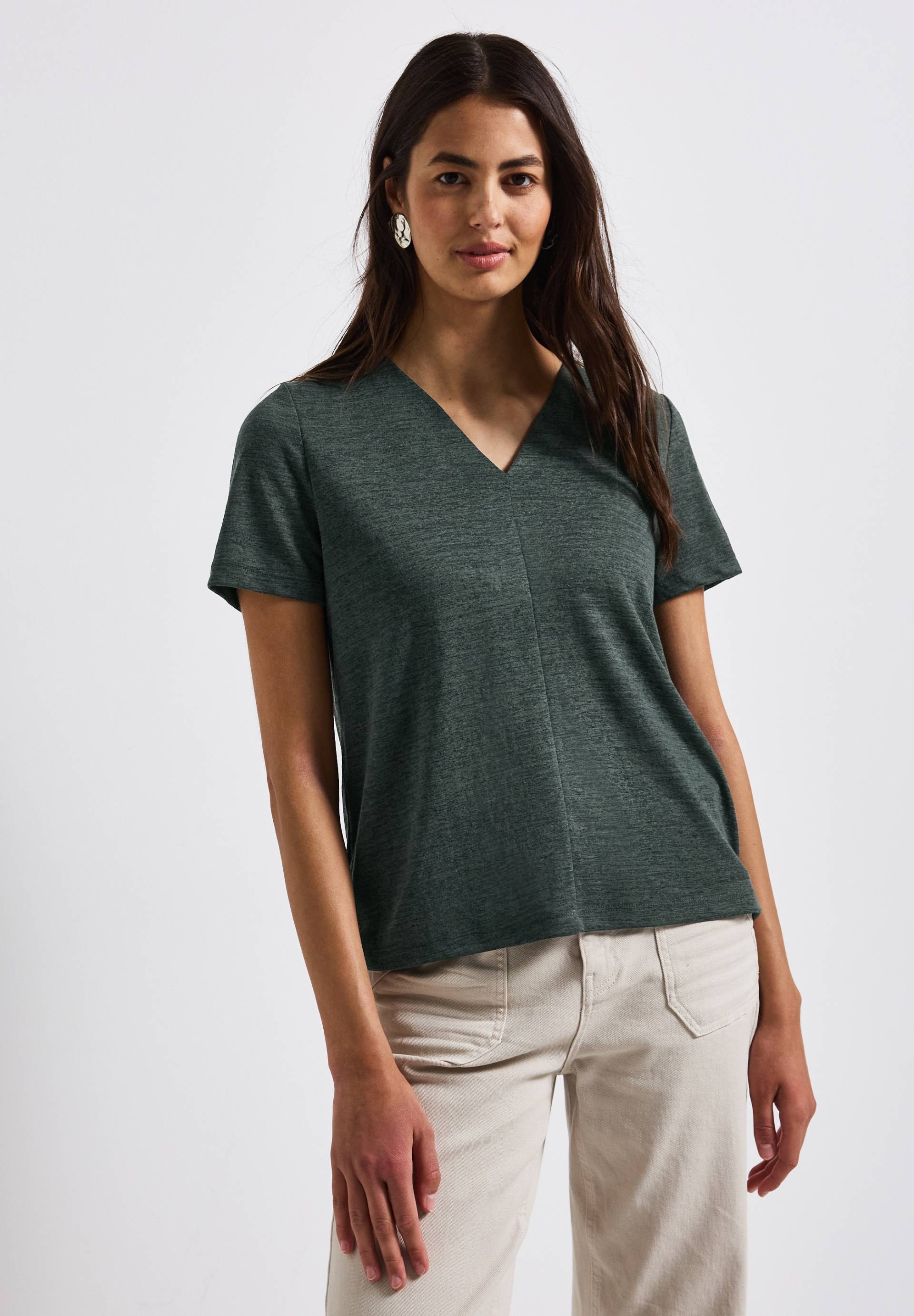 STREET ONE T-Shirt, mit V-Ausschnitt von STREET ONE