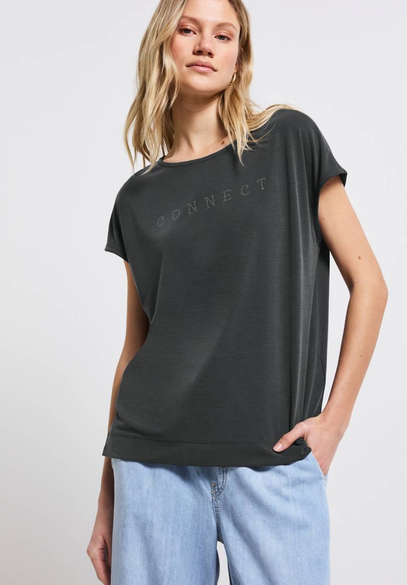 STREET ONE T-Shirt, mit Wording aus Schmucksteinen von STREET ONE