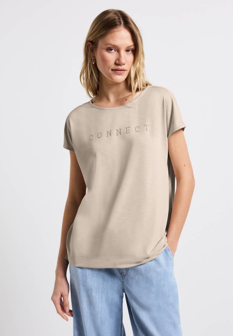 STREET ONE T-Shirt, mit Wording aus Schmucksteinen von STREET ONE