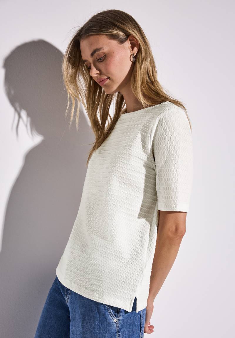 STREET ONE T-Shirt, mit feiner Struktur von STREET ONE