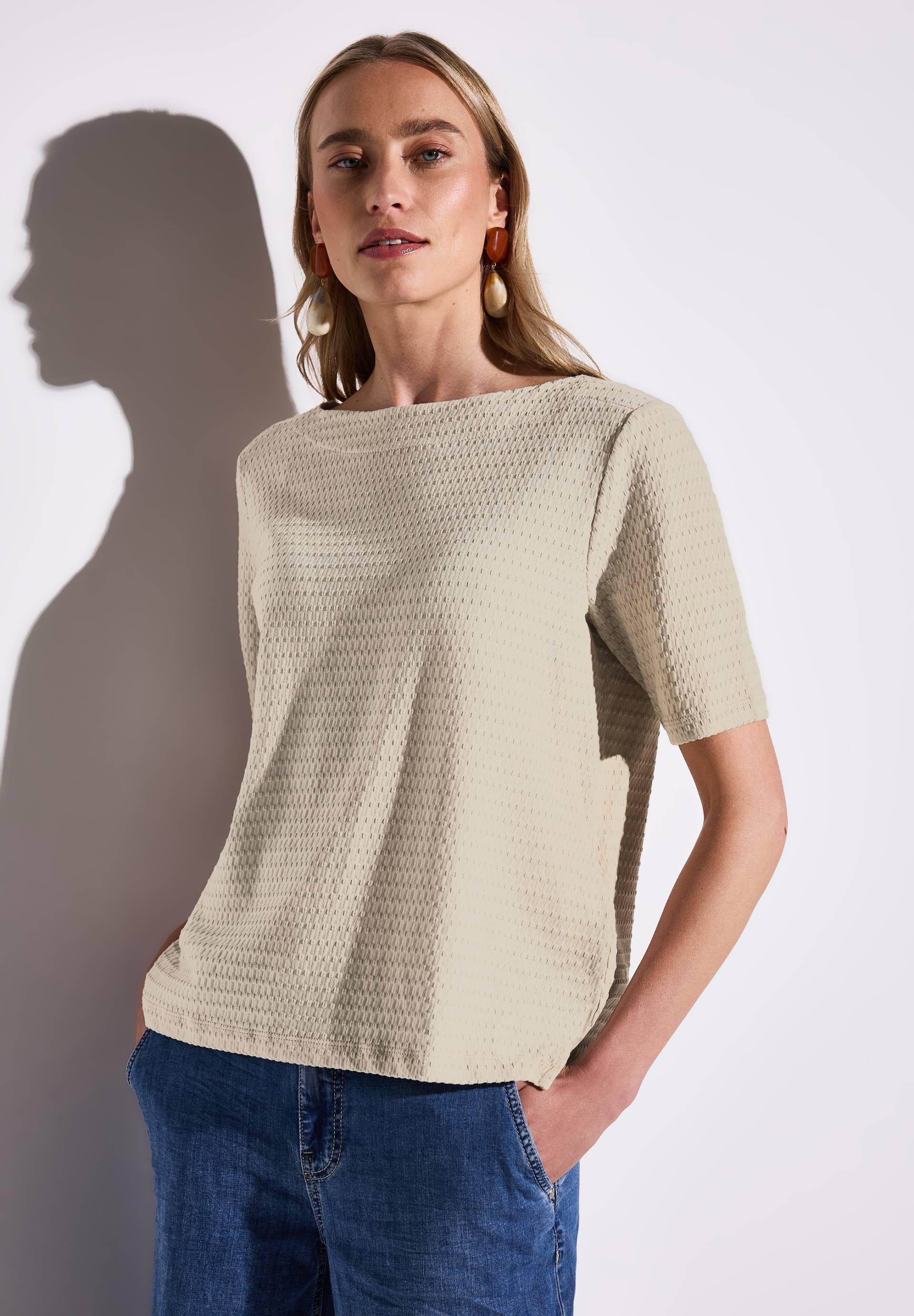 STREET ONE T-Shirt, mit feiner Struktur STREET ONE T-Shirt, mit feiner Struktur von STREET ONE