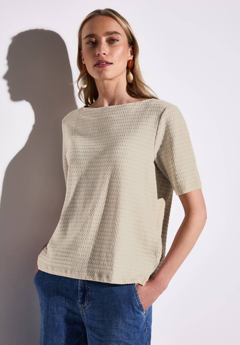 STREET ONE T-Shirt, mit feiner Struktur von STREET ONE