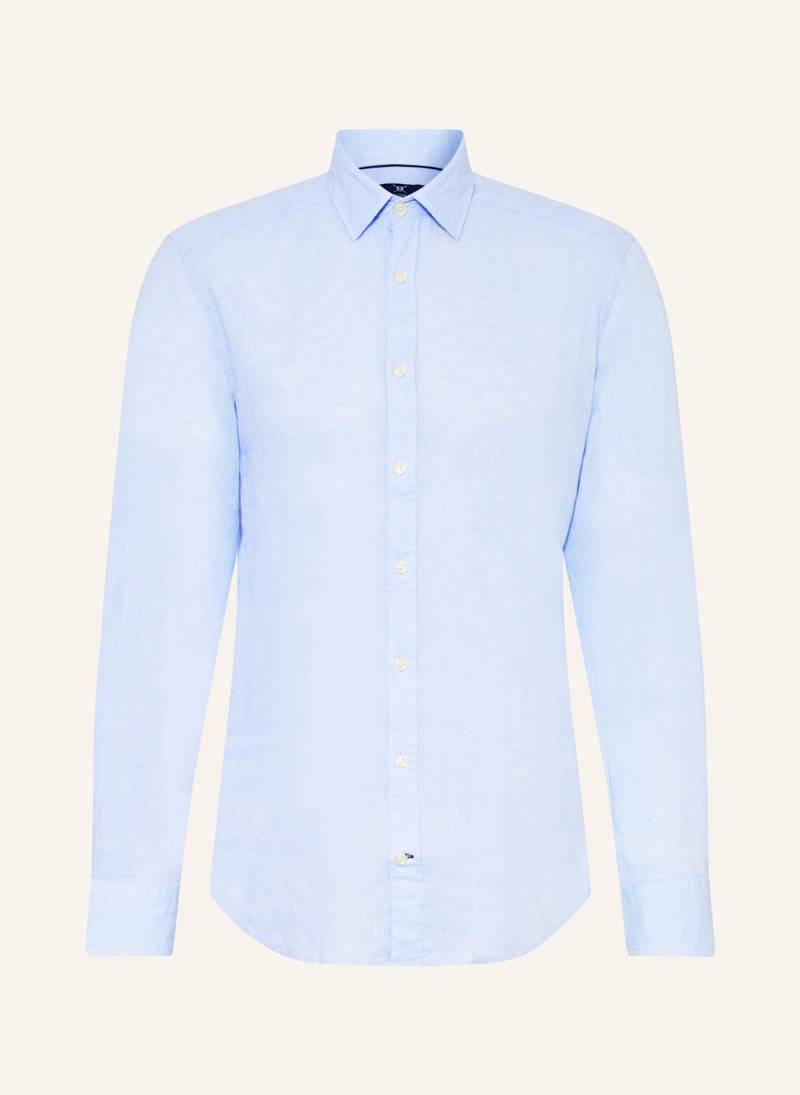 Strokesman's Hemd Regular Fit Mit Leinen blau von STROKESMAN'S