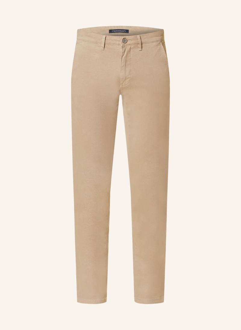 Strokesman's Piqué-Chino Slim Fit beige von STROKESMAN'S