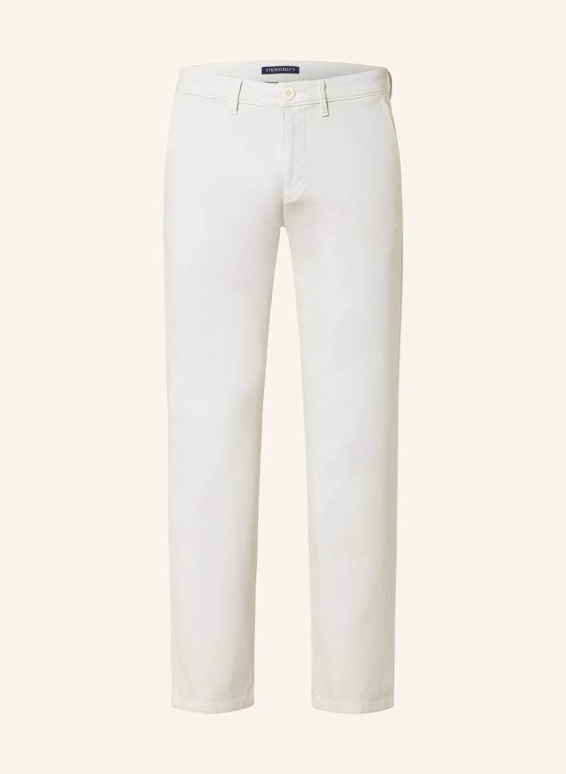 Strokesman's Piqué-Chino Slim Fit grau von STROKESMAN'S